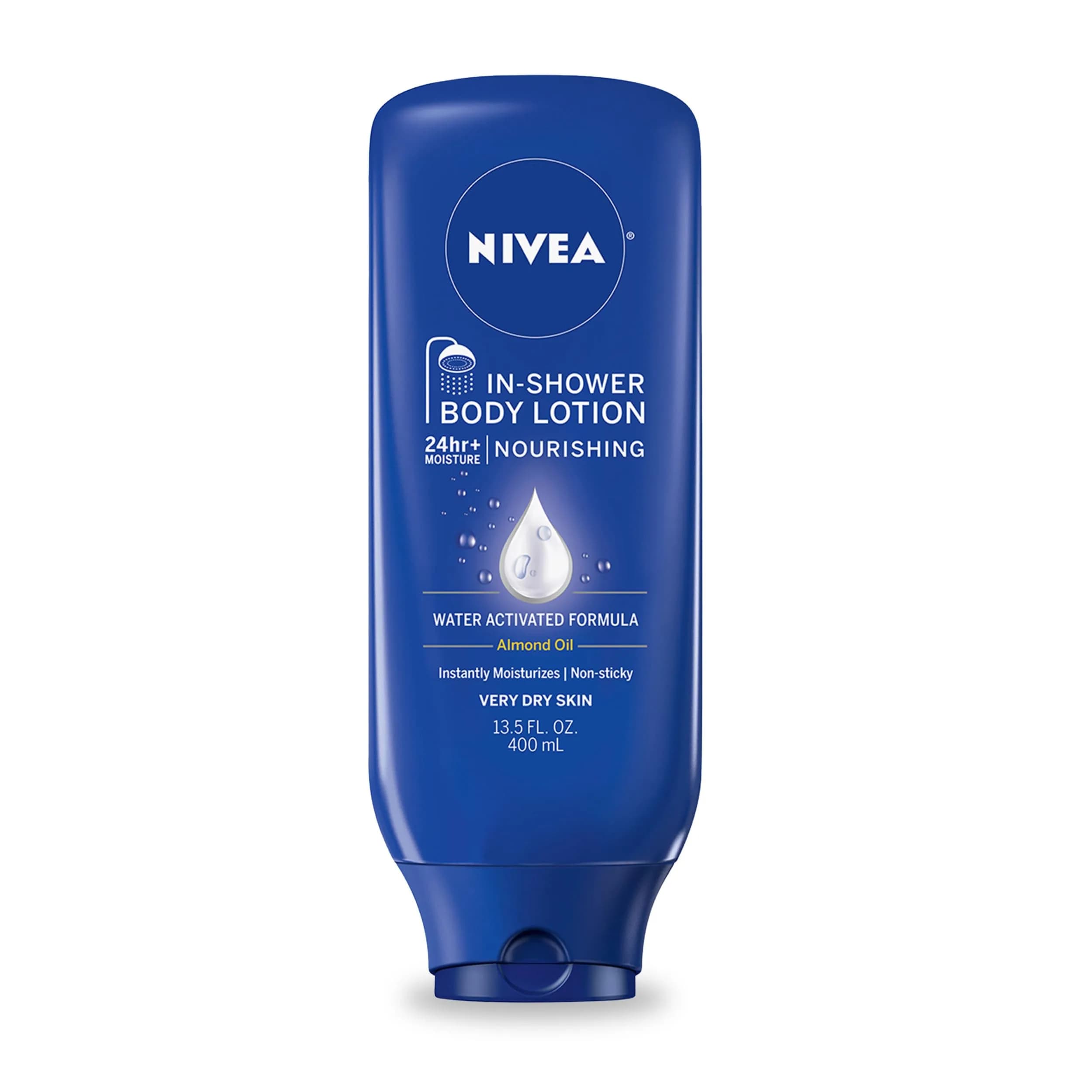 NIVEA Nourishing In Shower Body Lotion with Almond Oil 399ml (13.5 Fl Oz) | Lasts Over 24 Hours - main product image