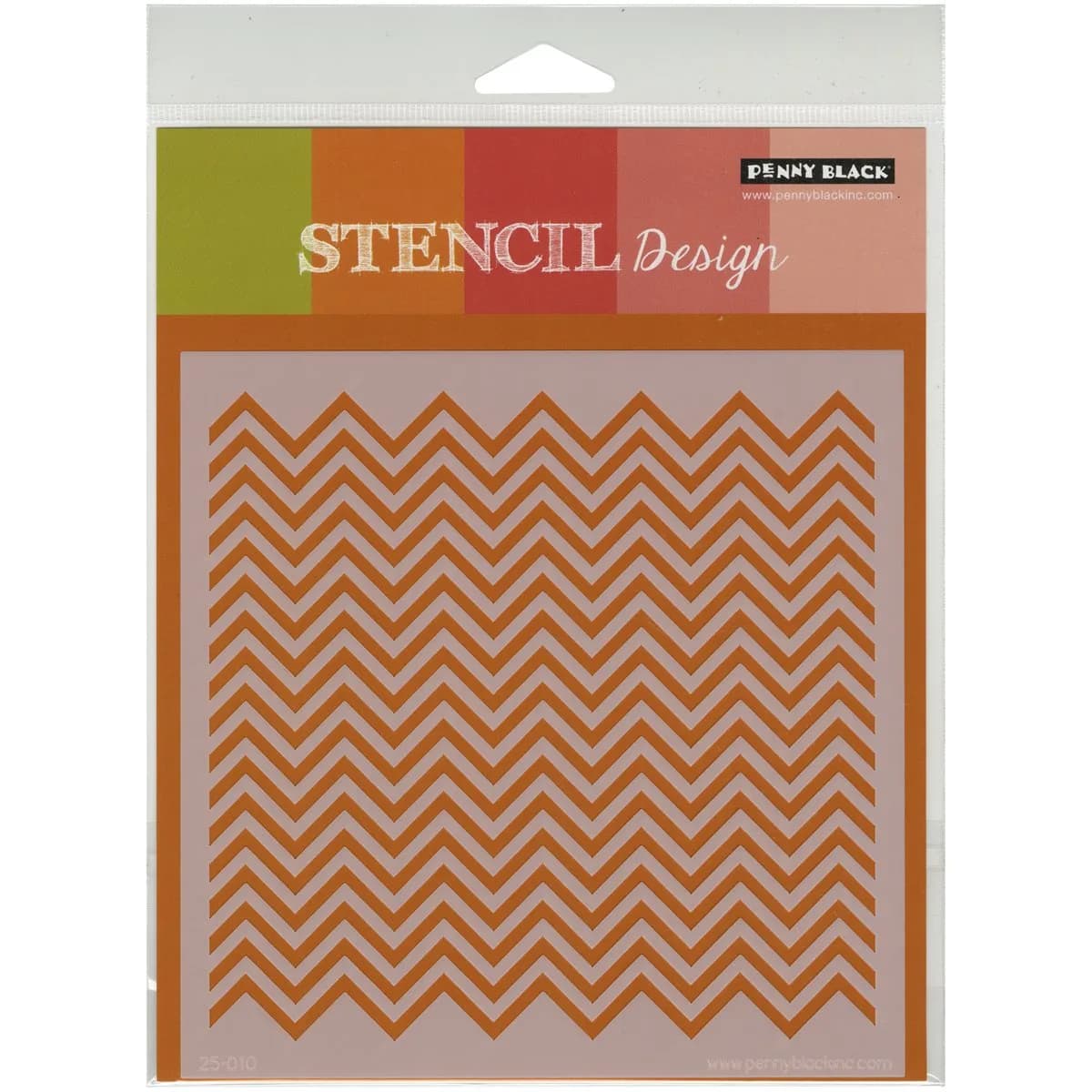 Penny Black 25-010 Stencils, Zigs and Zags | High-Quality Mylar Drawing Aid (6in x 6in) - main product image