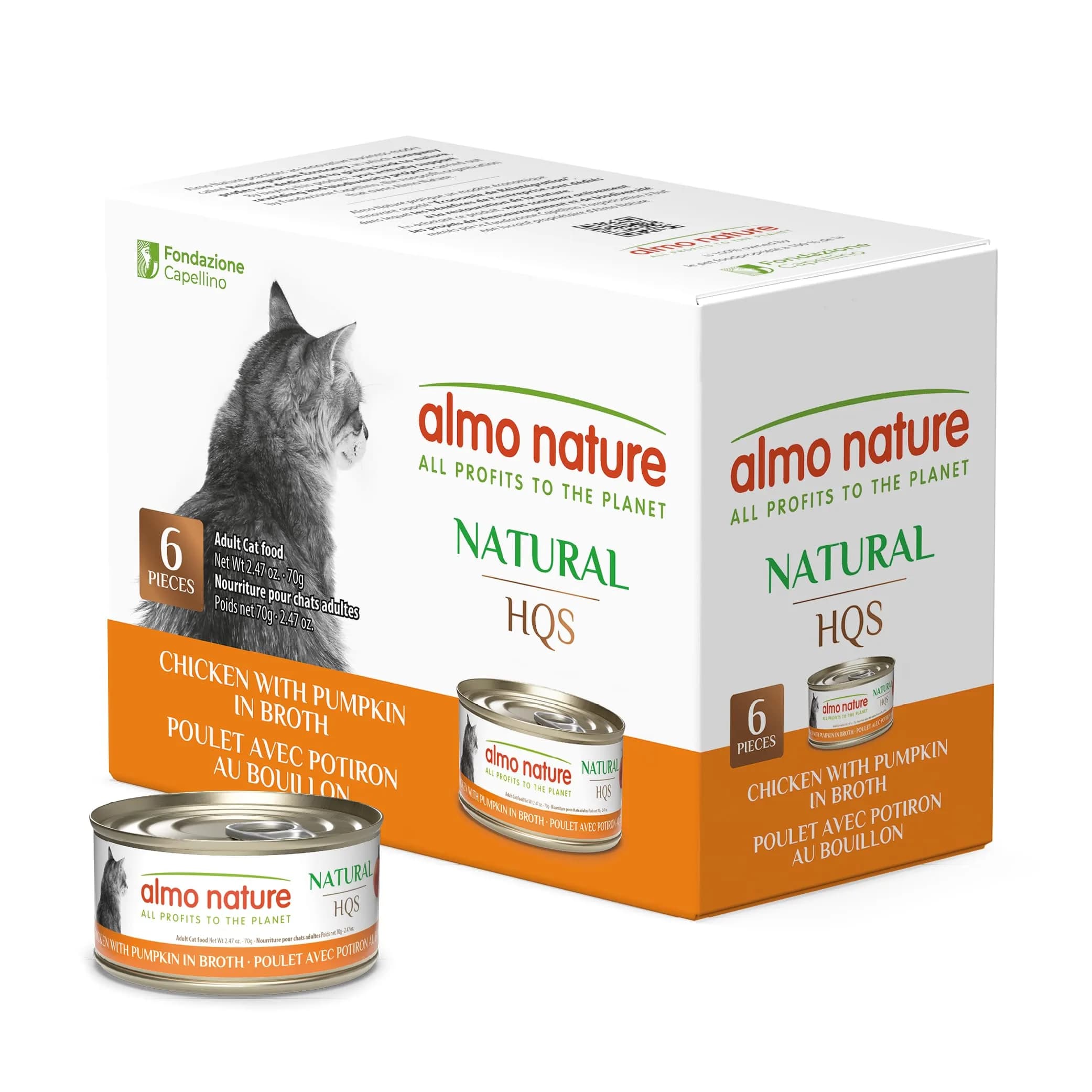 almo nature HQS Natural Wet Cat Food Chicken with Pumpkin 2.47oz | Grain Free & Additive Free