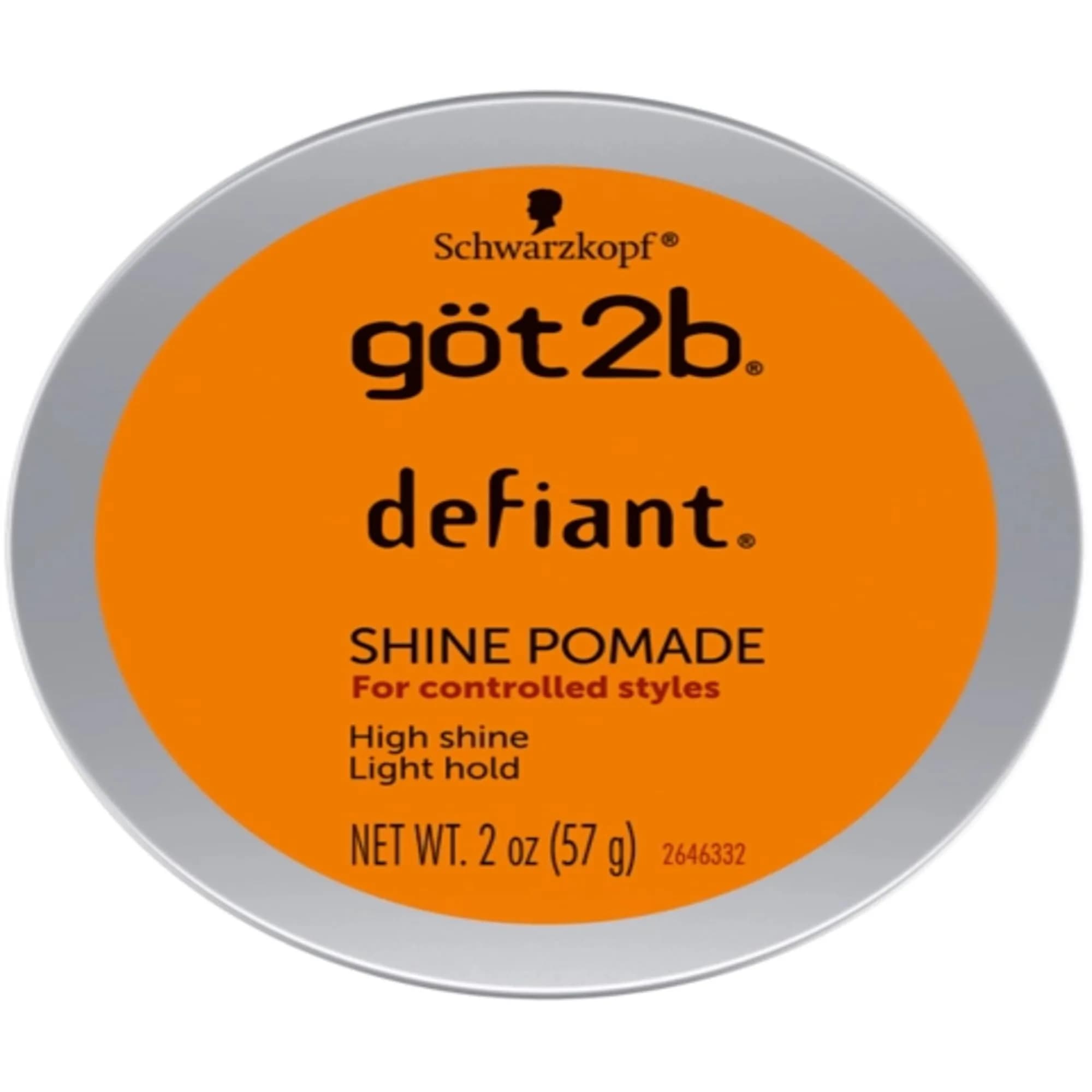 Got2B Defiant Shine Pomade 2 Ounce (Pack of 6) | High Shine, Light Hold for Controlled Styles