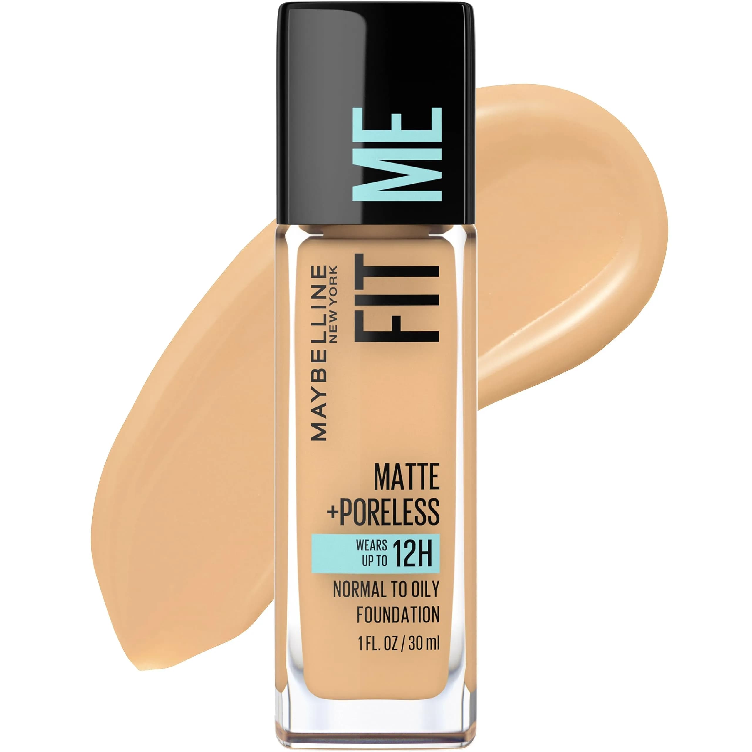 Maybelline Fit Me Matte + Poreless Liquid Foundation, Classic Tan, 2 fl oz (60 ml) | Oil-Free, Pore Minimizing