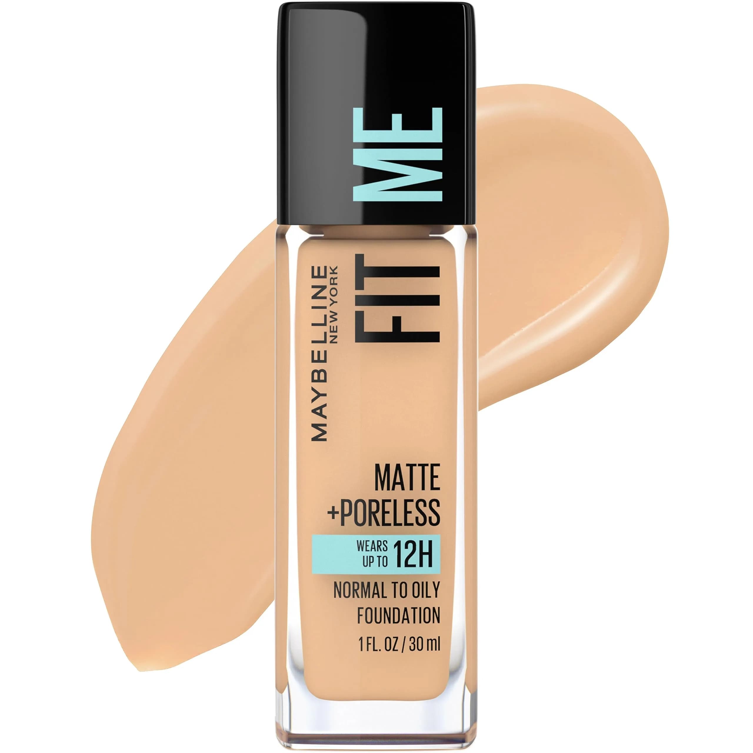 Maybelline Fit Me Matte + Poreless Liquid Foundation, Classic Tan, 2 fl oz (60 ml) | Oil-Free, Pore Minimizing
