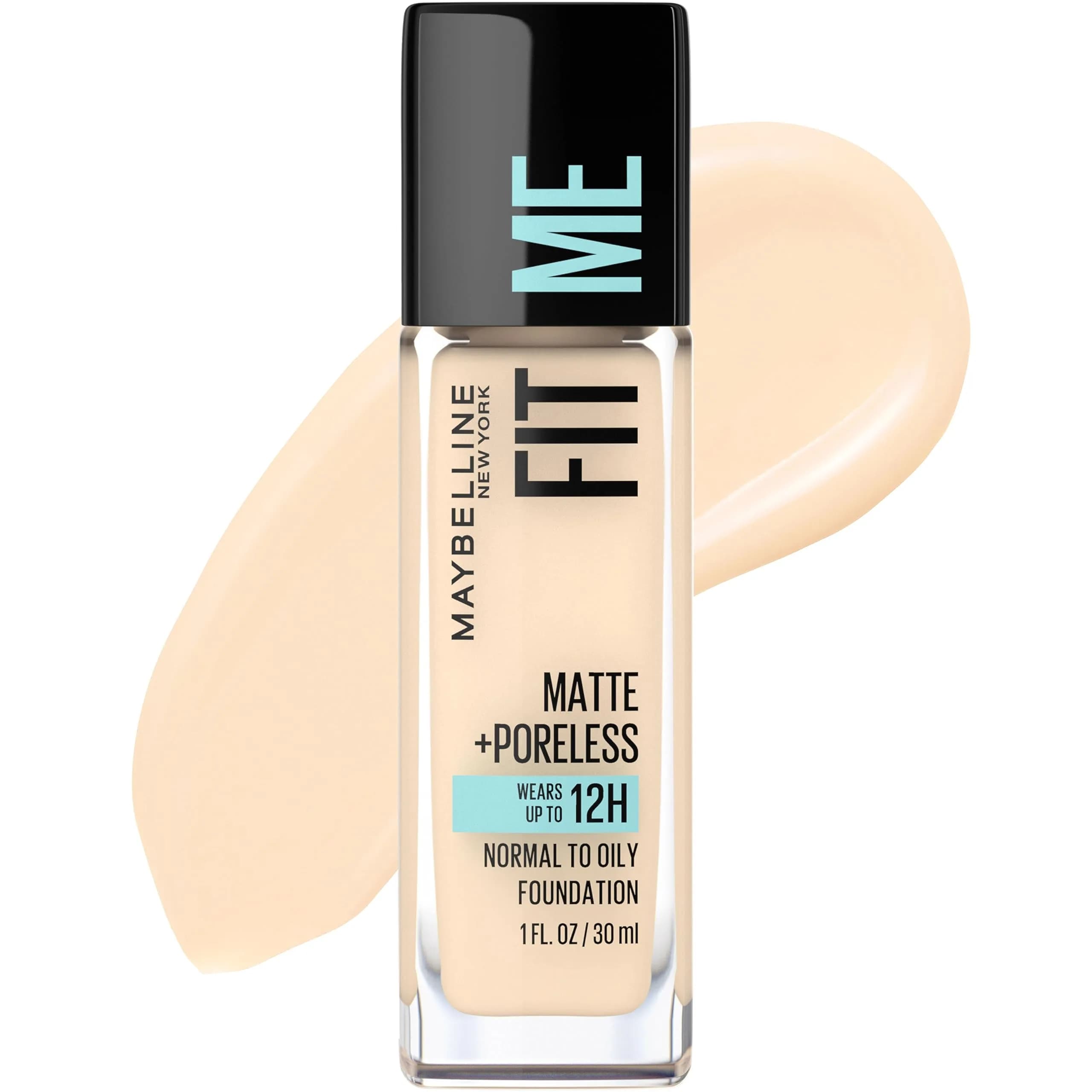 Maybelline Fit Me Matte + Poreless Liquid Foundation, Classic Tan, 2 fl oz (60 ml) | Oil-Free, Pore Minimizing