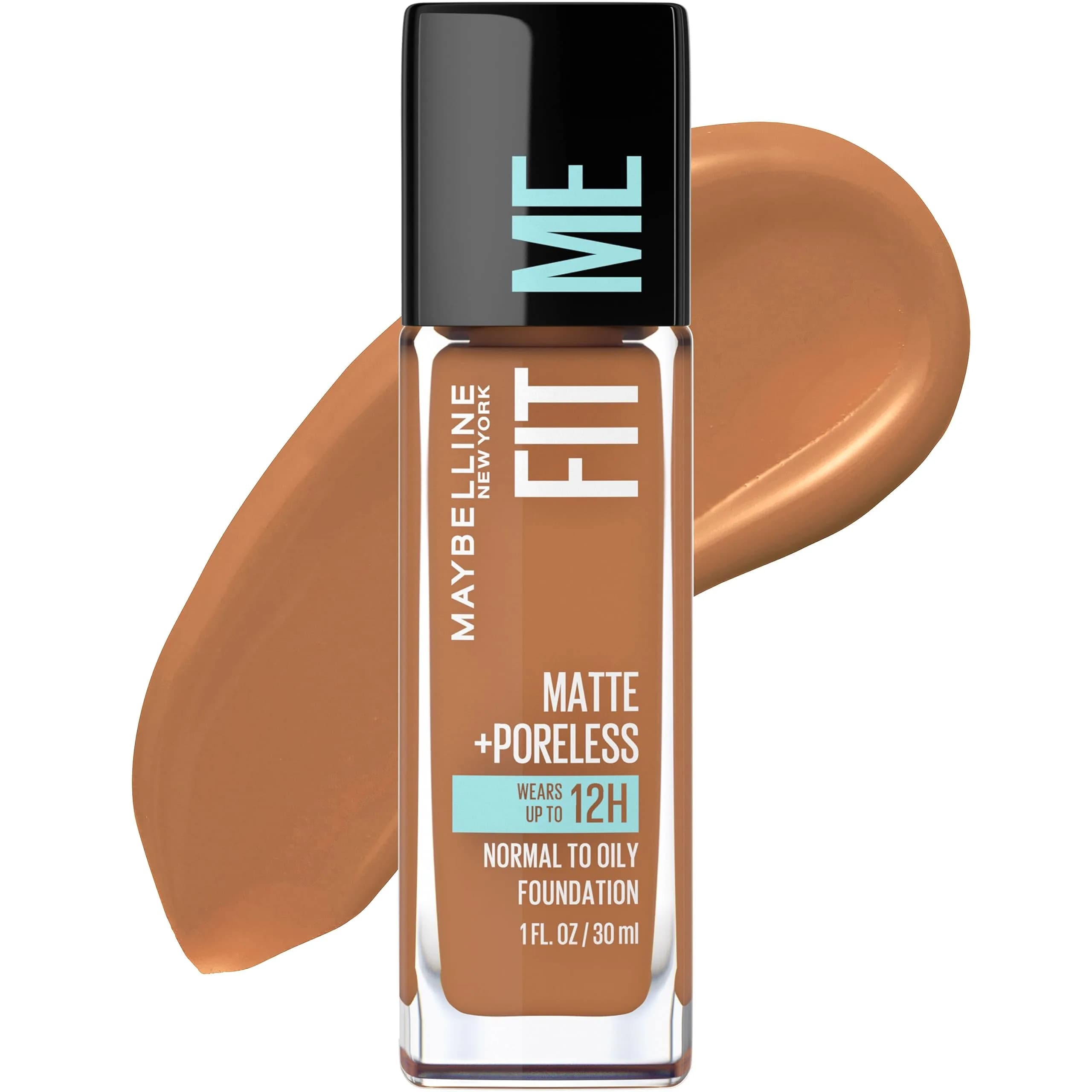 Maybelline Fit Me Matte + Poreless Liquid Foundation, Classic Tan, 2 fl oz (60 ml) | Oil-Free, Pore Minimizing