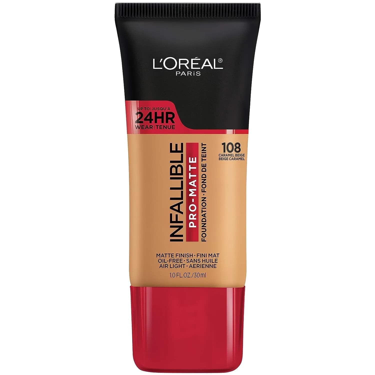 L'Oreal Paris Infallible Pro-Matte Liquid Foundation Caramel Beige 30ml (1 fl oz) | Matte Finish for Oily Skin - main product image