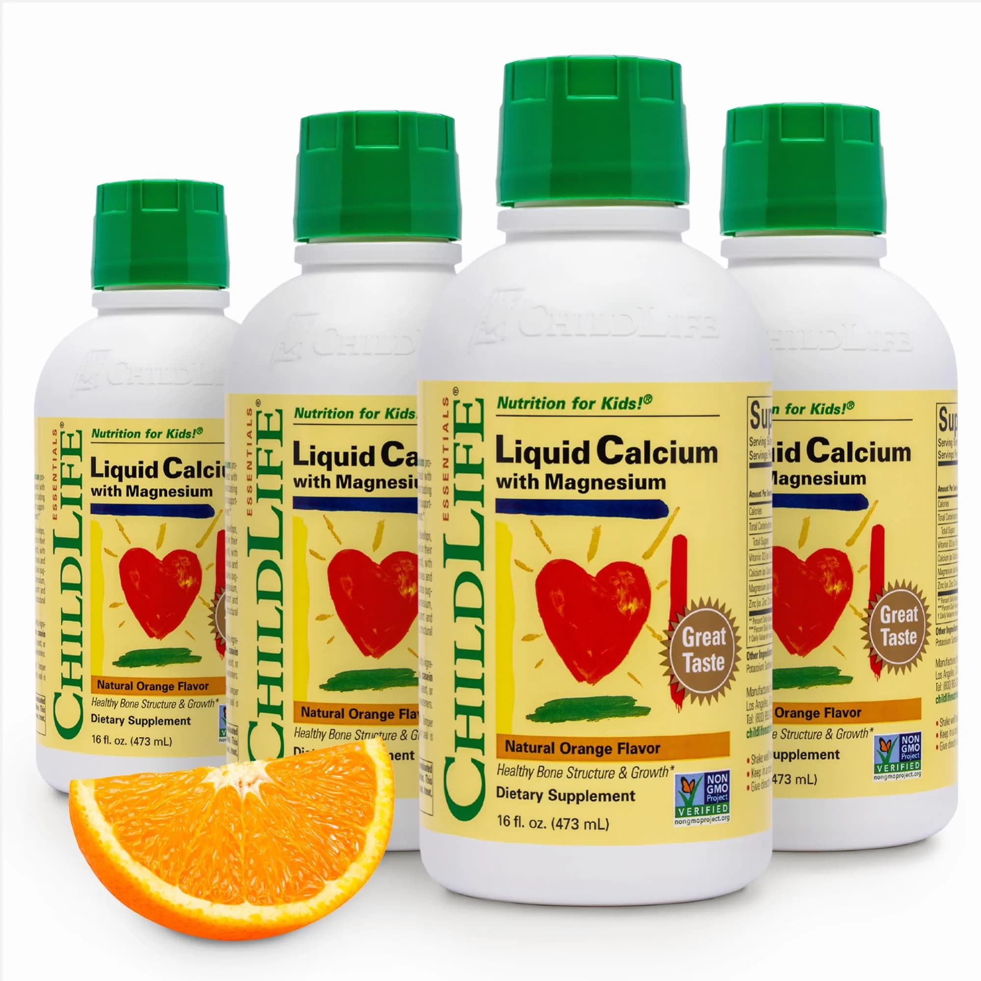 ChildLife Essentials Liquid Calcium Supplement for Kids, 16 fl Oz (4 Pack) | Supports Healthy Teeth & Bones in Children