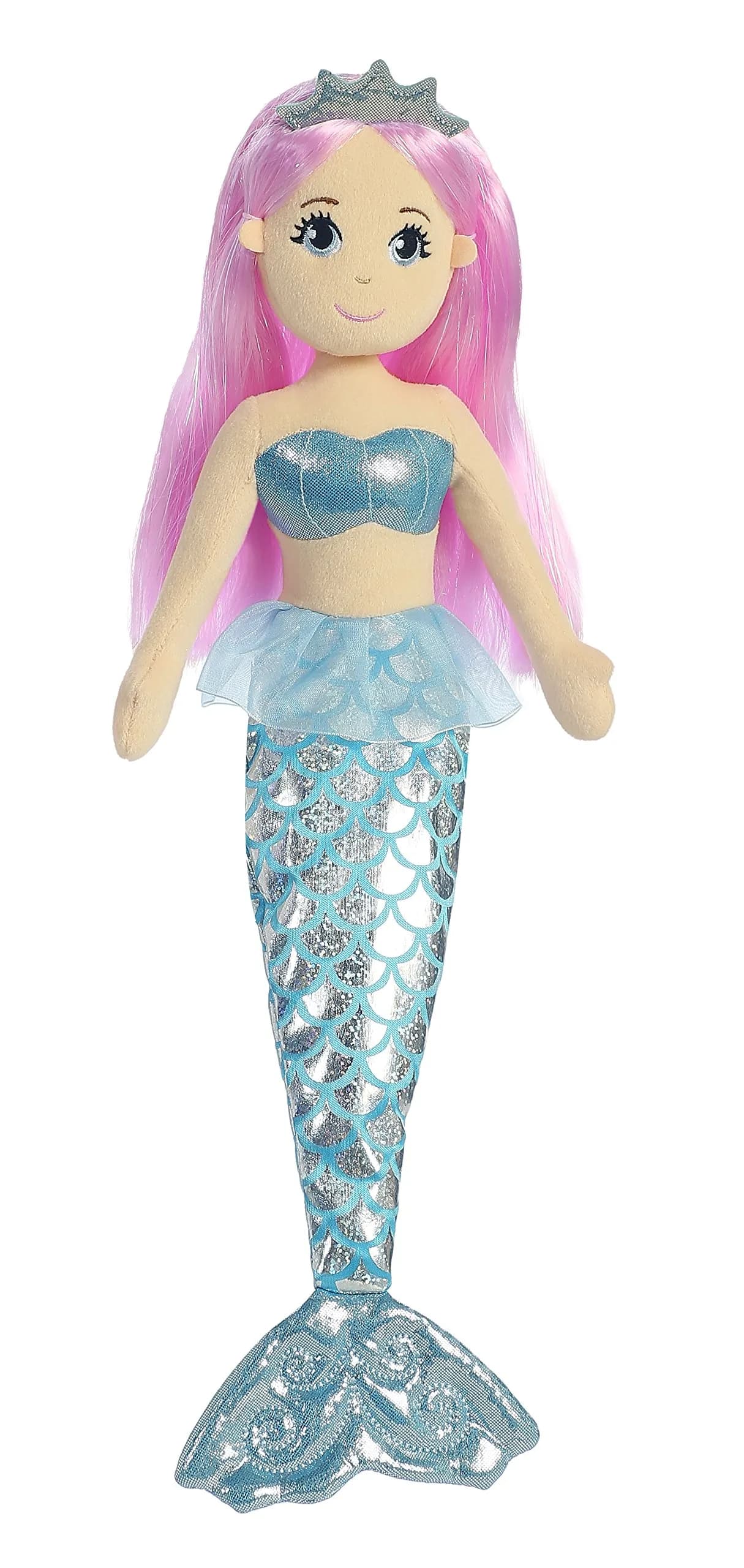 Aurora Sea Sparkles Crystal Enchanting Stuffed Doll 45.72cm (18 inches) | Sparkle & Shimmer Fabrics - main product image