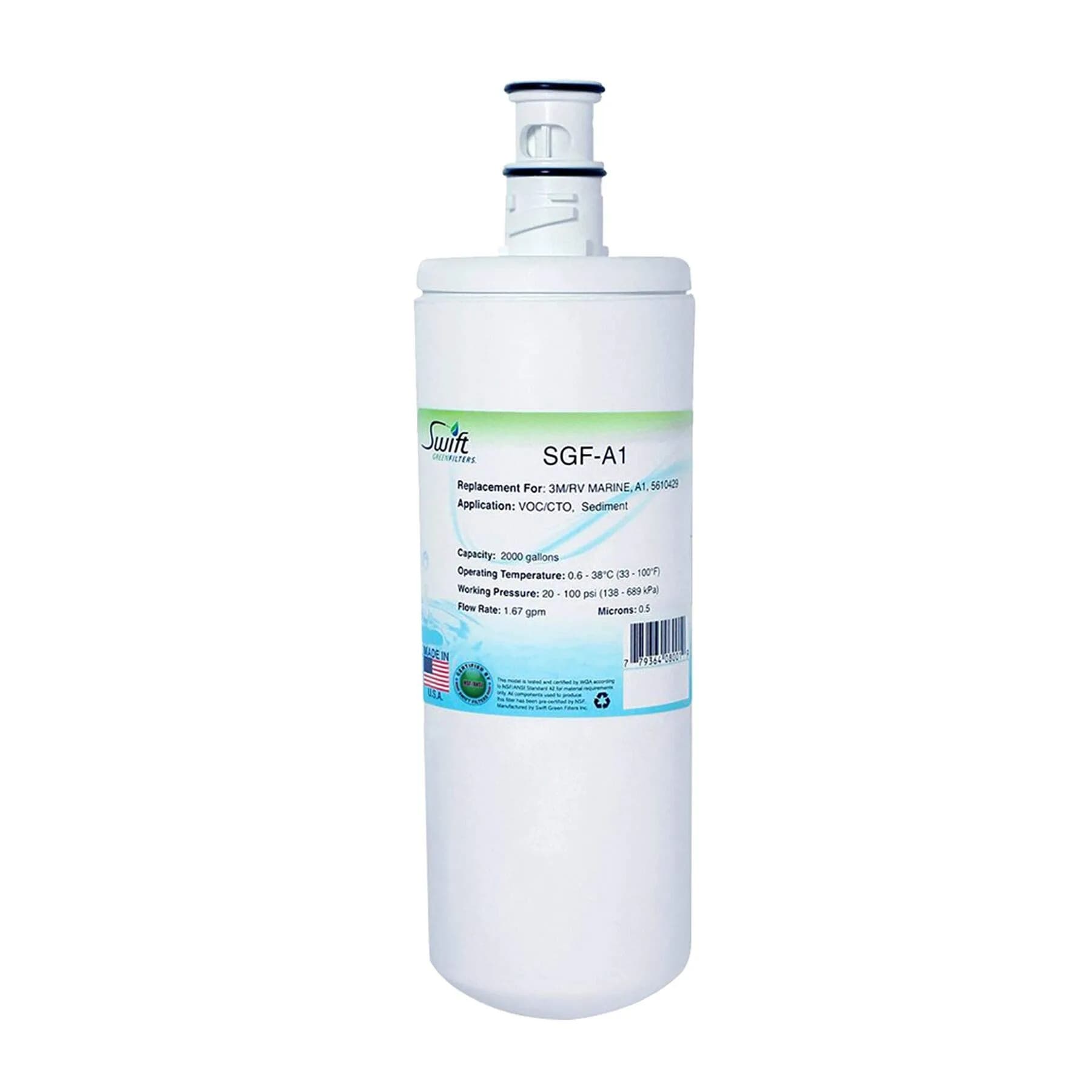Swift Green Filters SGF-A1 Compatible for 3M/RV Marine, A1, 5610429 | Commercial Water Filter, 1 Pack, Made in USA - main product image