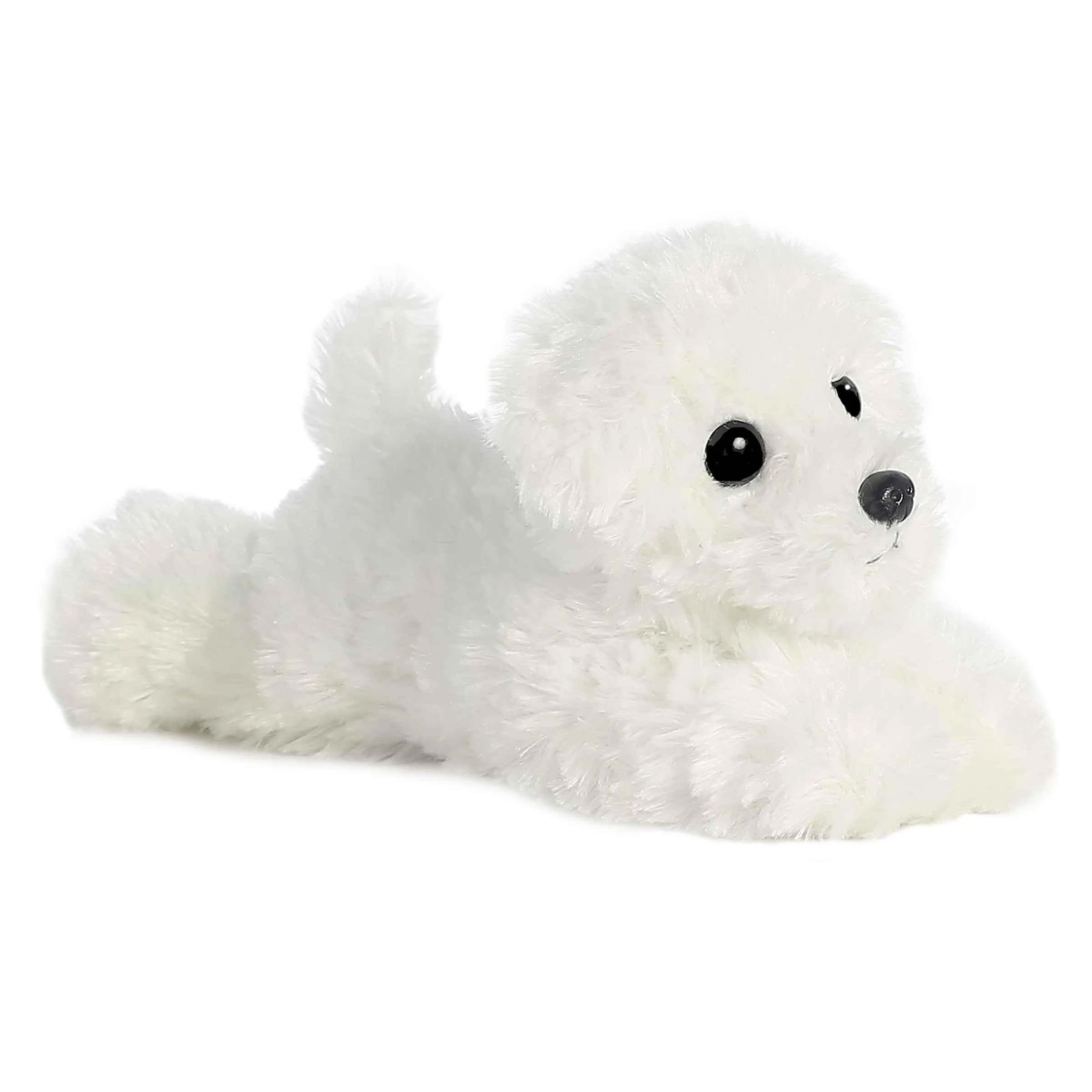 Aurora Mini Flopsie Snowball Puppy Plush Toy | Soft & Cuddly Companion for Kids - main product image