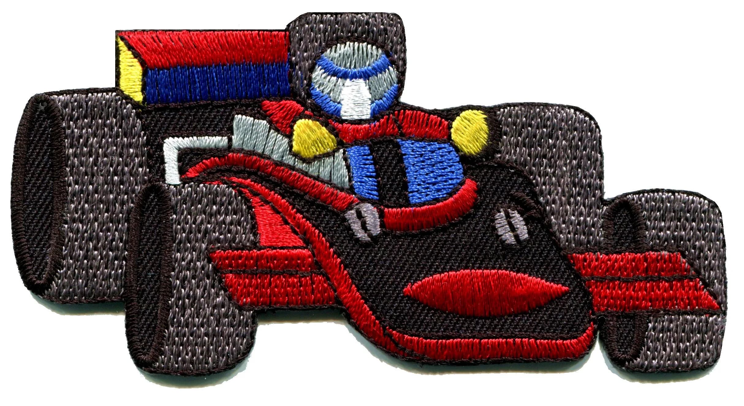 TKPatch Sports Car Racing Race Exotic Formula One 1 Retro Embroidered Applique Patch | Iron-On, Rectangular, Multicolor - main product image