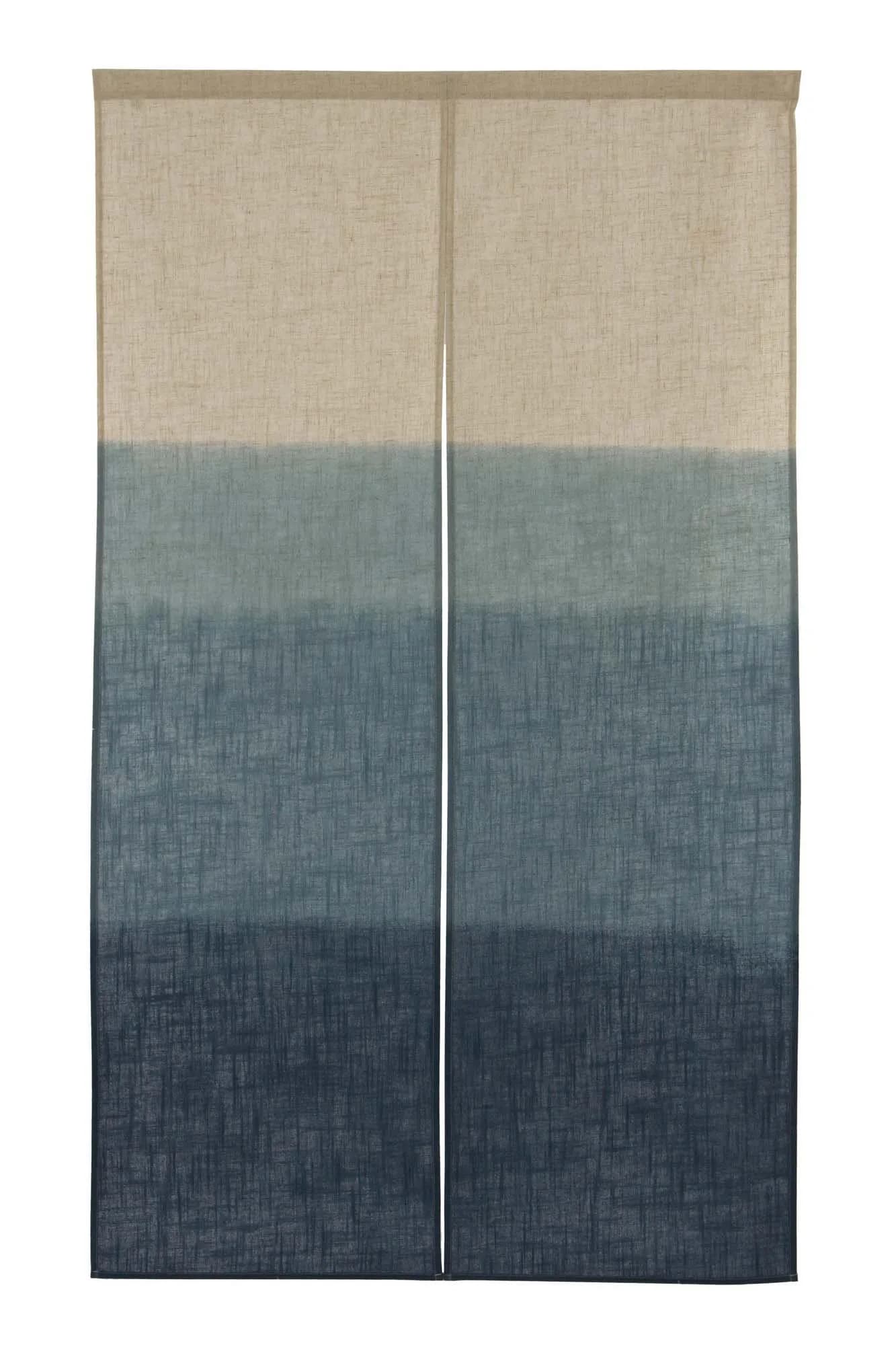 NARUMI 鸣海 Japanese Noren Curtain 150cm (59.1") | Light-Filtering Blue Gradation
