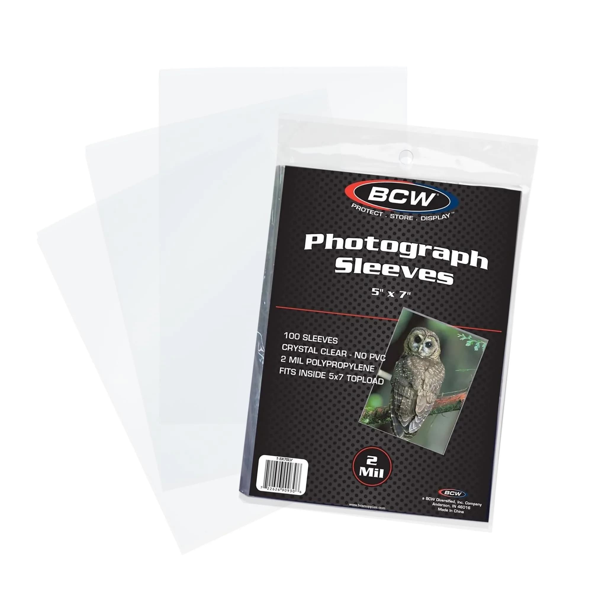 BCW 5x7 Photo Sleeves Acid-Free Polypropylene 100 Count | Archival-Quality Photo Protection - main product image