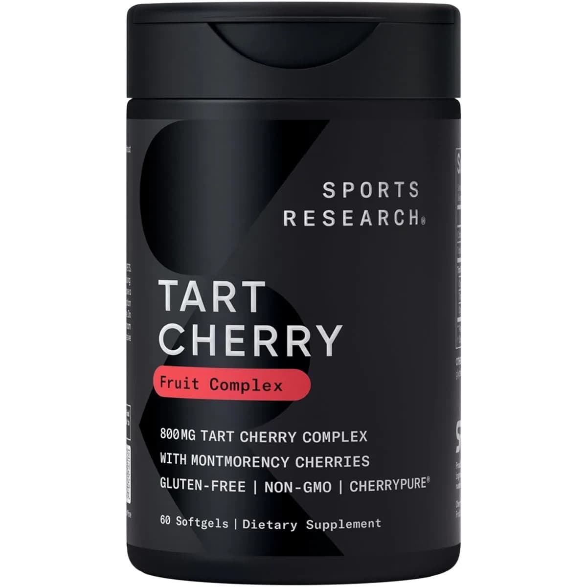 Sports Research Tart Cherry Fruit Complex 800mg 60 Count | Supports Sleep & Muscle Recovery - main product image