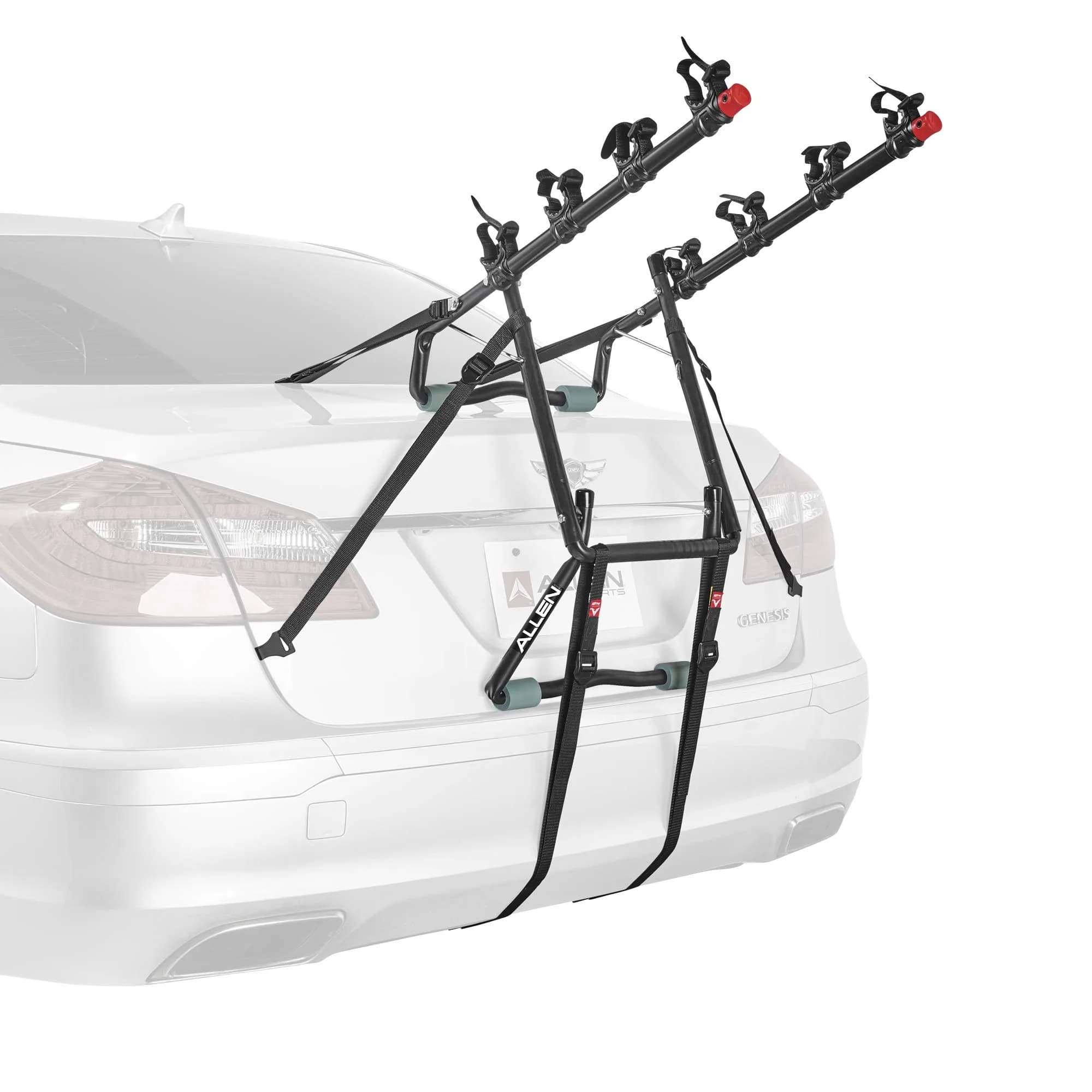 Allen Sports Deluxe 4-Bike Trunk Mount Rack, Model 104DB-R, Black | Fits Most Sedans, Hatchbacks, SUVs - main product image