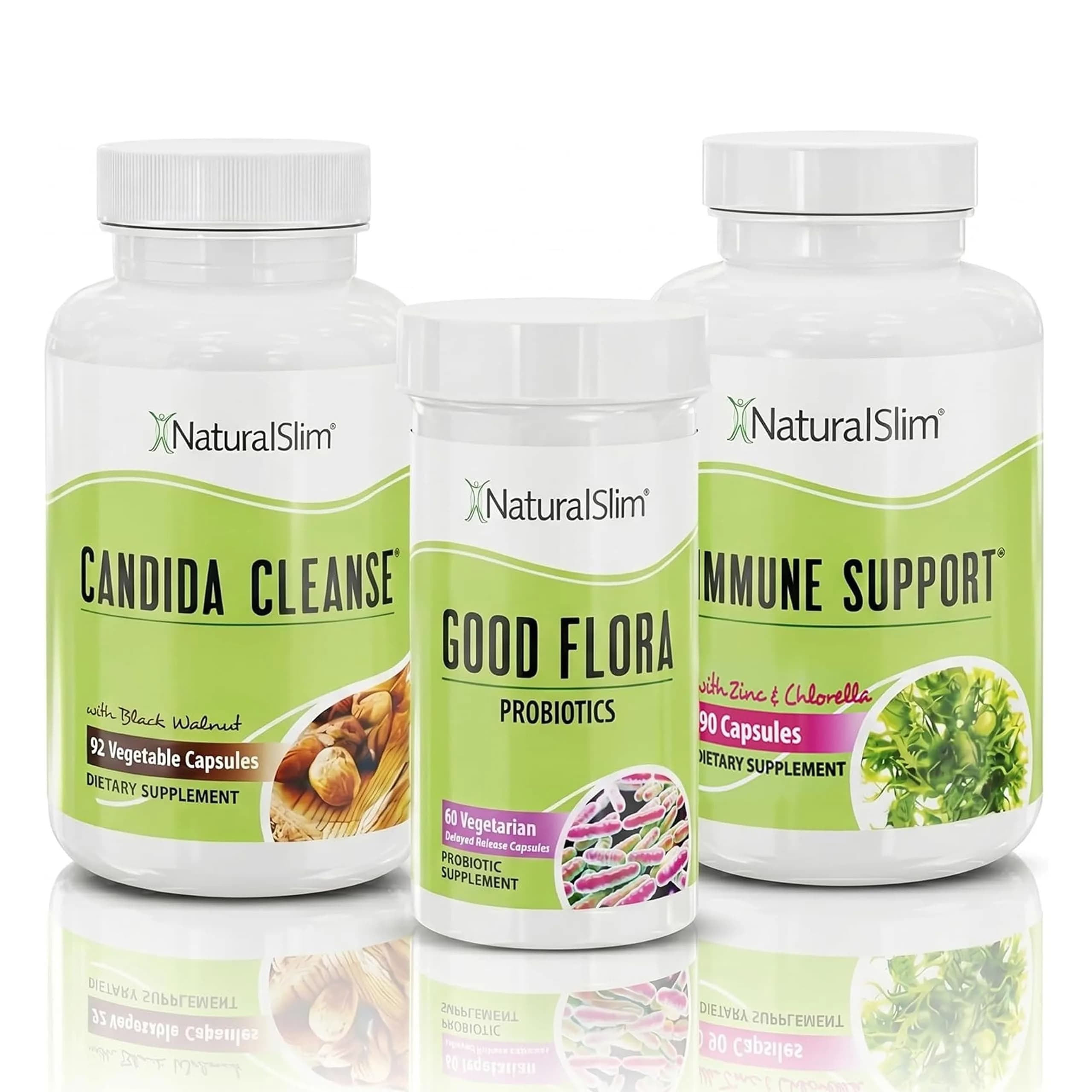 NaturalSlim Candiseptic Kit, Candida Cleanse & Probiotic, 242 Capsules | 28-Day Detox System for Gut & Metabolism