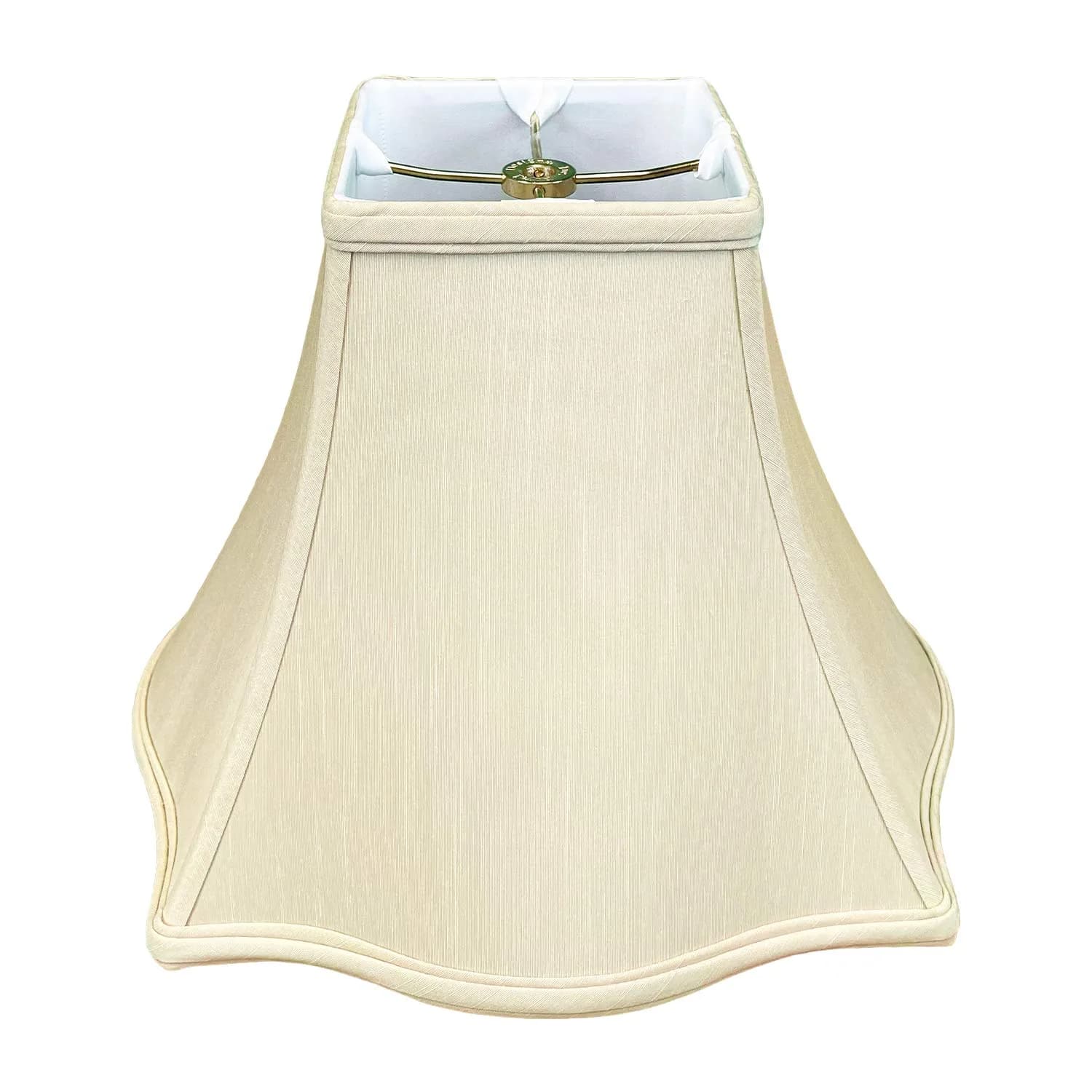 Royal Designs Fancy Square Bell Lamp Shade - Beige - 5 x 12 x 9.75 | Classic design for modern & transitional decor