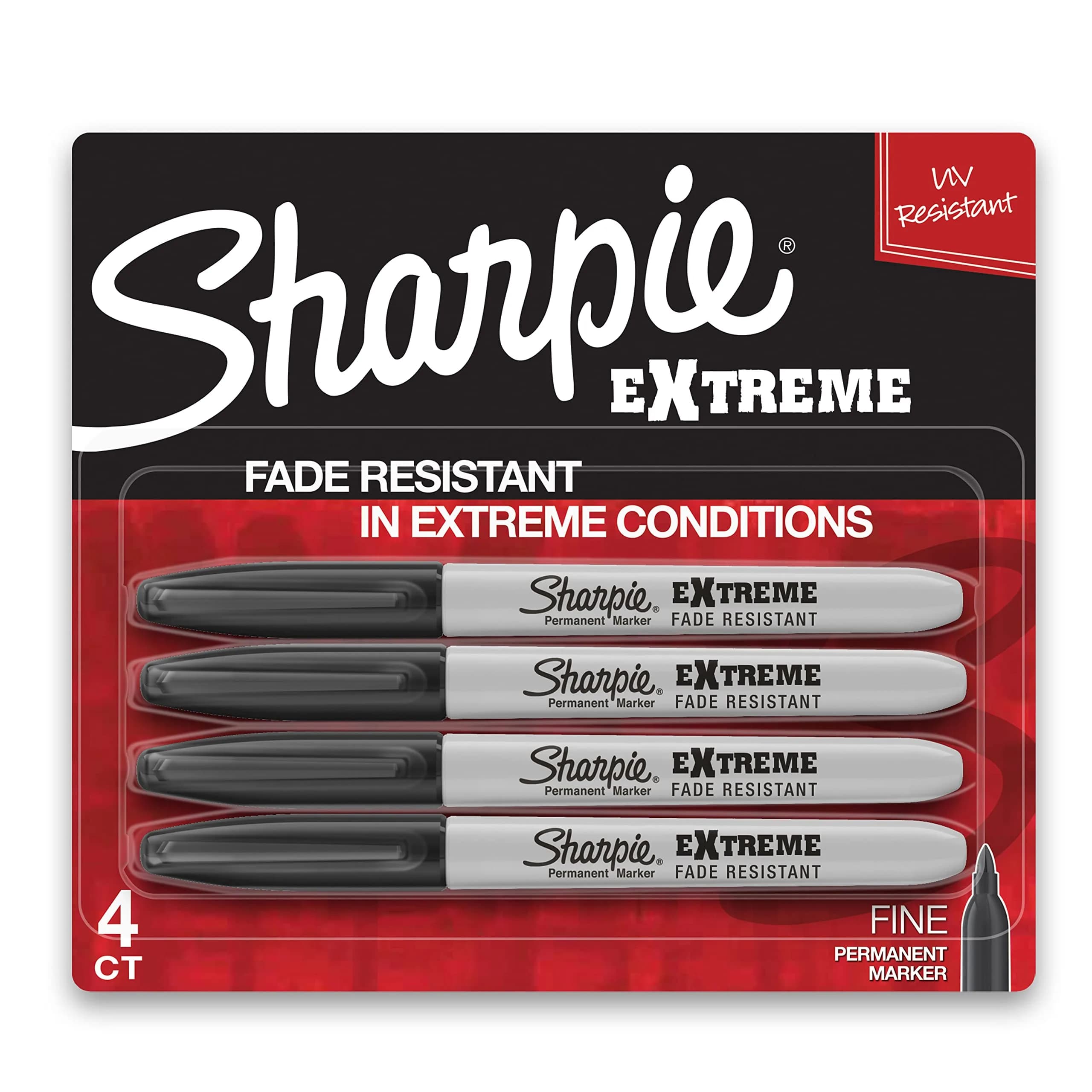 Sharpie Extreme Permanent Markers, Fine Point, Black | Fade-Resistant Outdoor Marking Pen - main product image