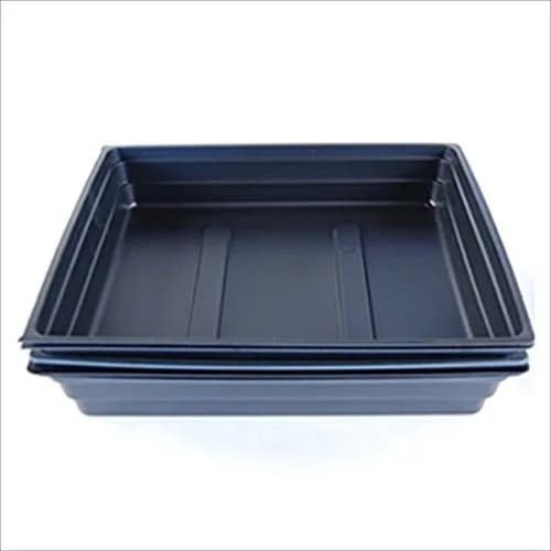 Living Whole Foods Plant Germination Drip Trays - Pack of 50-10" by 10" Black Plastic Greenhouse Growing Trays with No Drain Holes for Seedlings, Microgreens, Wheatgrass, More - main product image
