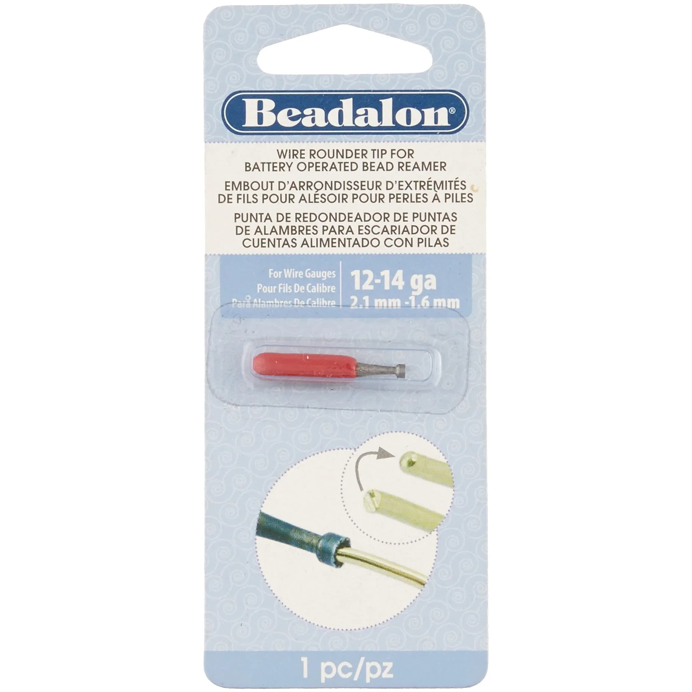 Beadalon Wire Rounder Burr Attachment for Battery Operated Bead Reamer, Fits 12 and 14 Gauge Wire | Smooths Wire Ends for Jewelry Making - main product image