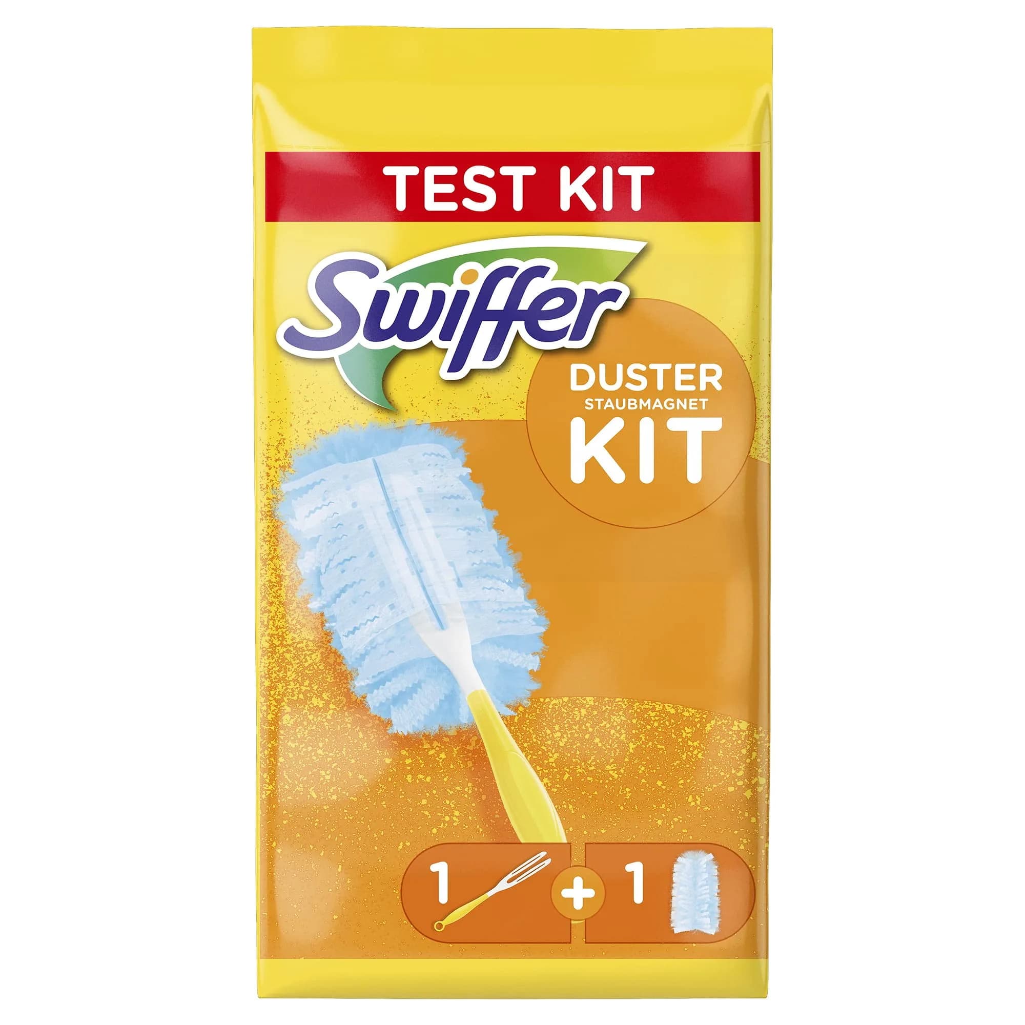 Swiffer Duster Kit with Handle and Refill Duster, 1 Unit | Traps Dust with TRAP + LOCK Technology - main product image