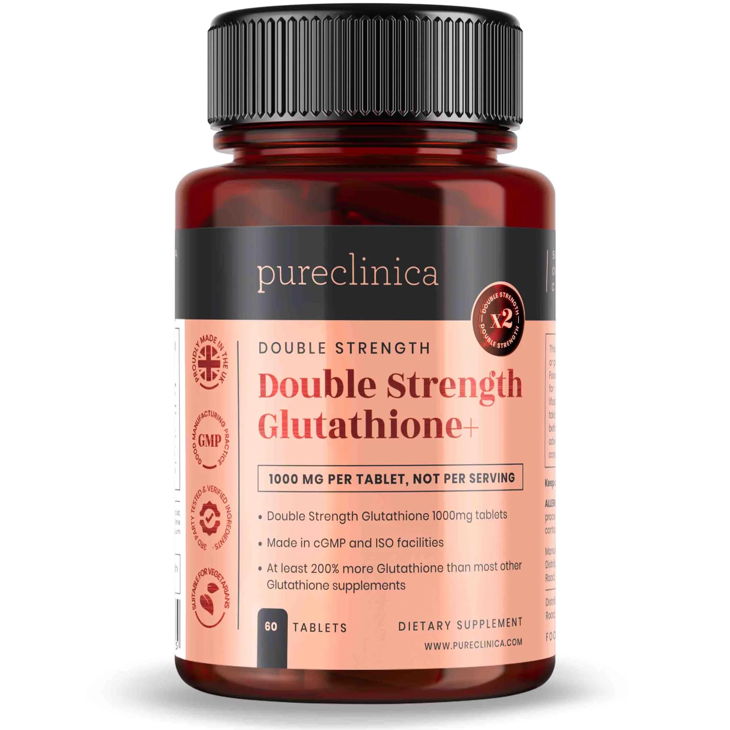 pureclinica Glutathione 1000mg | Skin Brightening & Detox Support (70-120 chars)