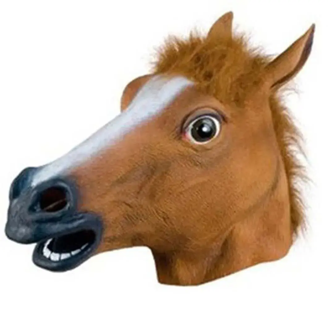 MIYAYA Halloween Horse Head Mask | Full Latex Head Mask for Parties