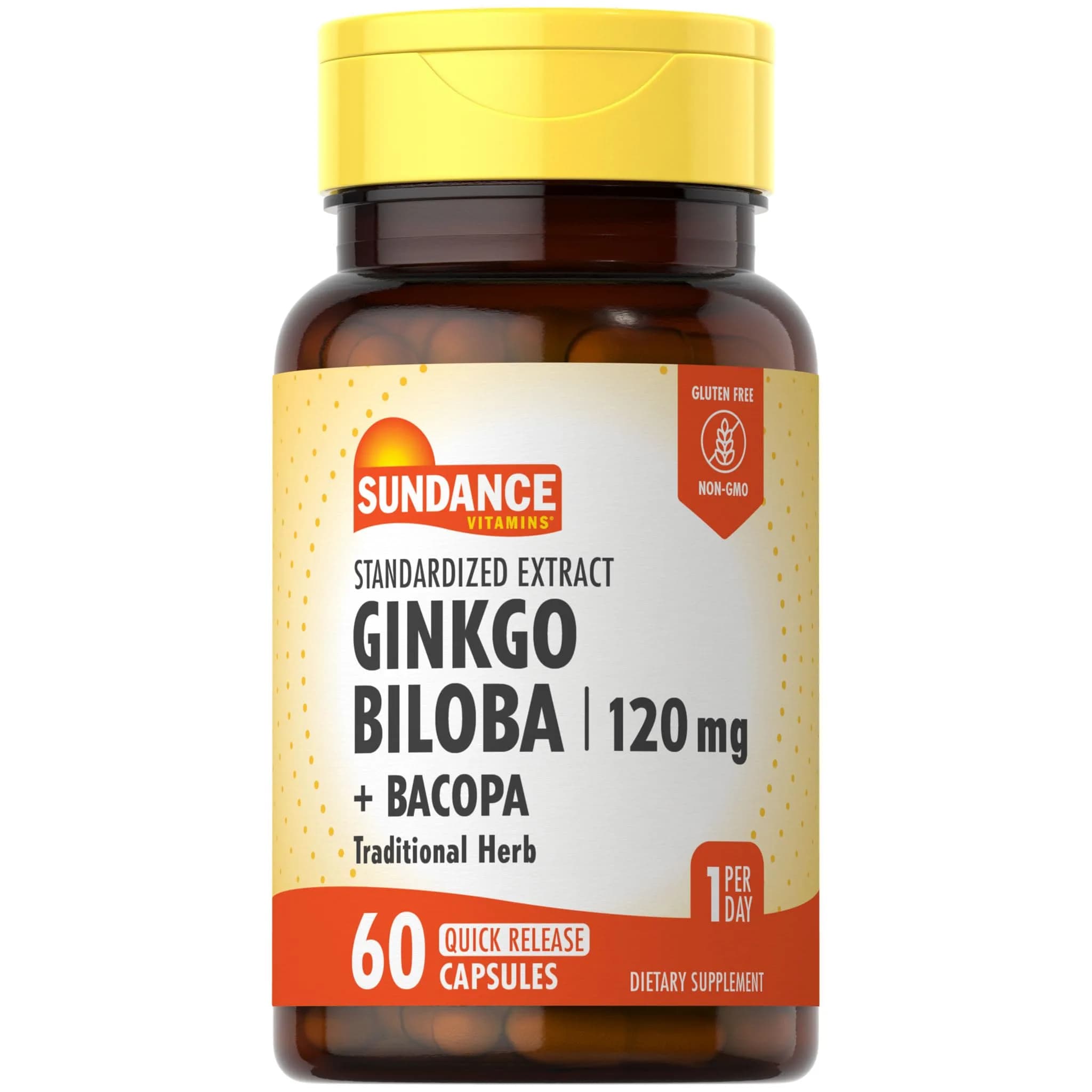 Sundance Ginkgo Biloba Capsules | 120mg | Herbal Supplement for Wellness
