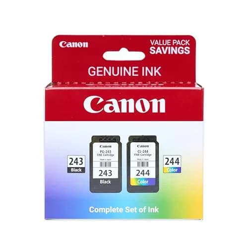 Canon PG-243 / CL-244 Genuine Ink Value Pack (2 Cartridges, Black & Color) | USA Import - main product image