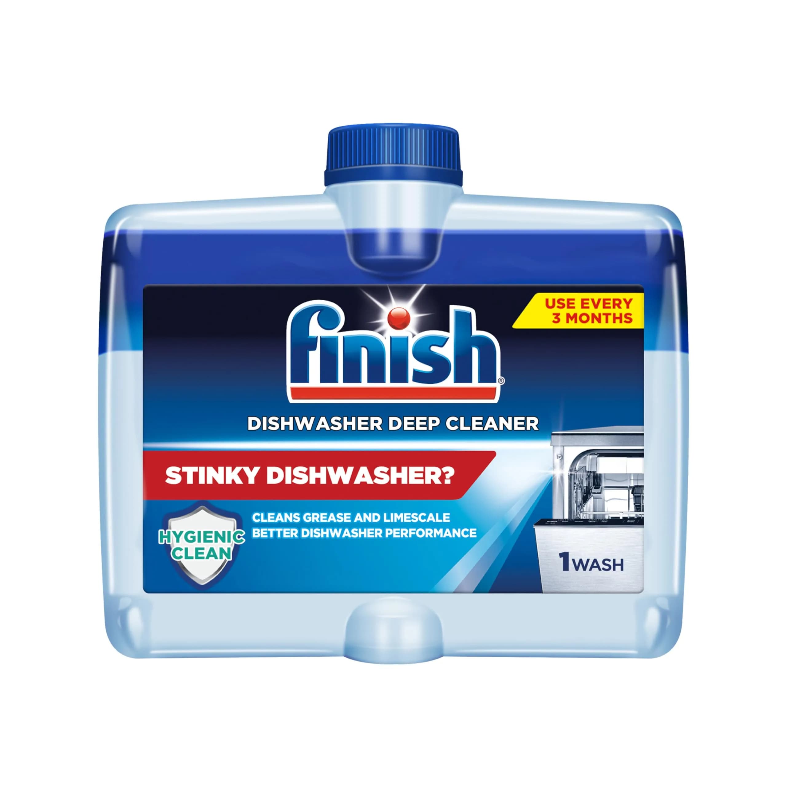 Finish Dishwasher Cleaner Liquid 8.45oz (250ml) | Deep Cleans Hidden Grease & Limescale - main product image