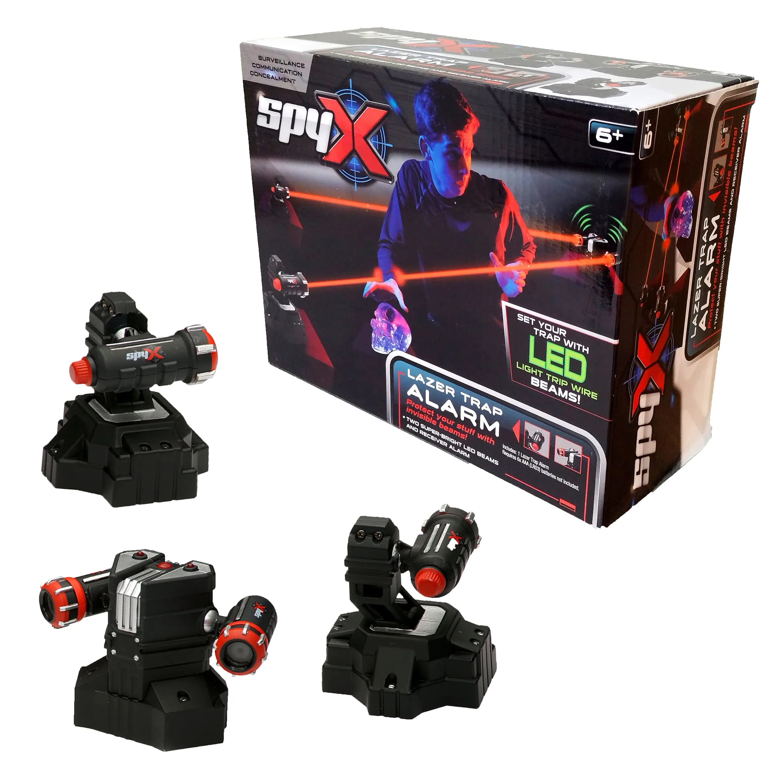 SpyX Lazer Trap Alarm Toy | Invisible Infrared Beam Motion Sensor Gadget for Kids Ages 6-14