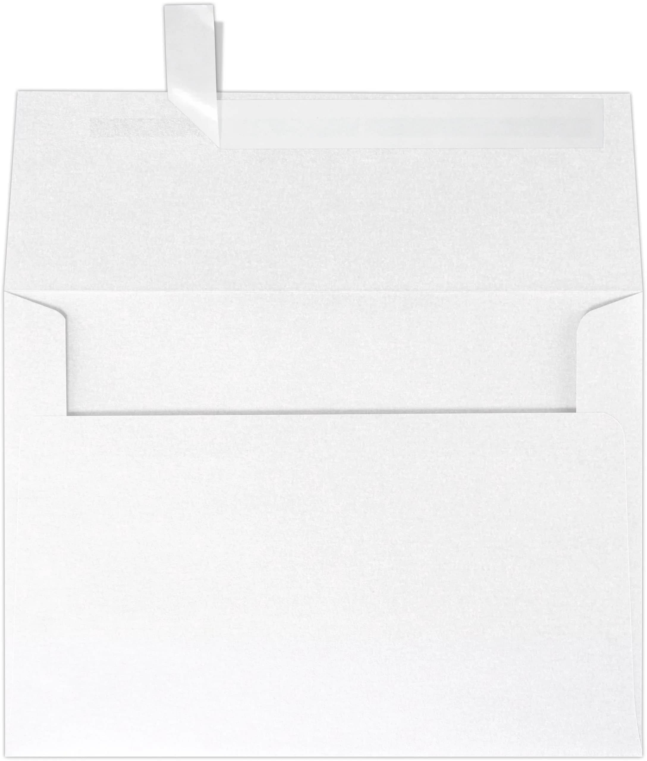 LUXPaper A4 Invitation Envelopes | Peel & Press | 4 1/4" x 6 1/4" | Crystal Metallic | 80lb. Text | 50 Qty - main product image