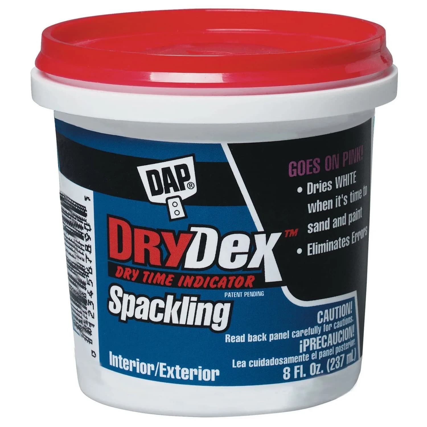 DAP DryDex Spackling Paste 1/2 Pint (237ml) | Goes on Pink, Dries White for Easy Repair - main product image