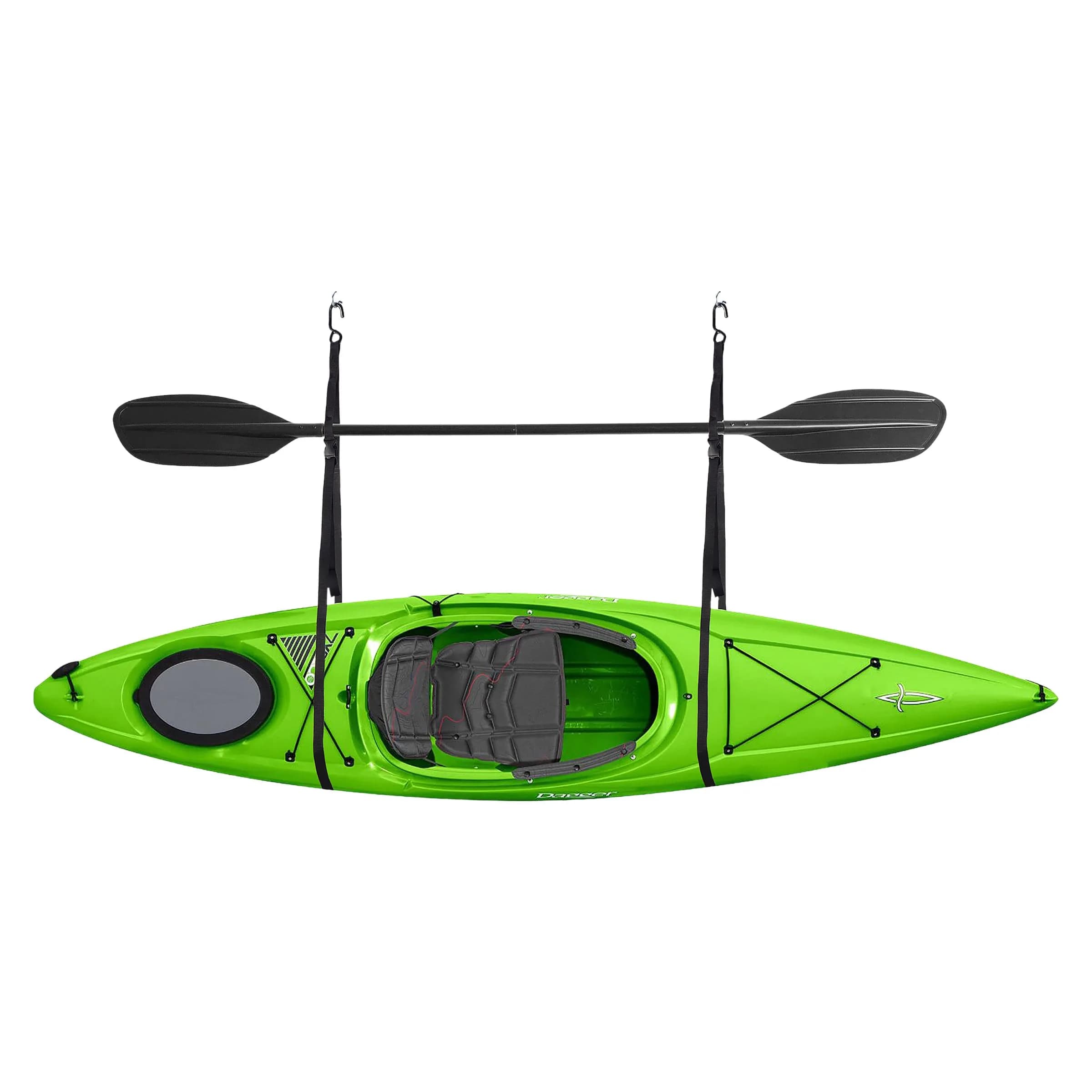 RAD Sportz Single Kayak Rack - 55 lb (25 kg) Capacity Wall or Ceiling Storage Straps | Adjustable Kayak Hanger - main product image