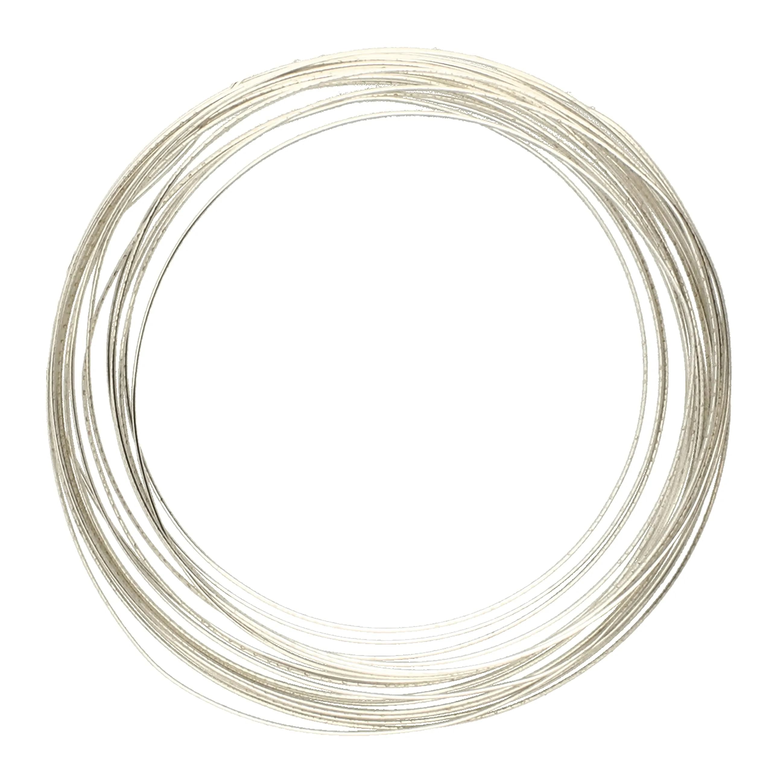 The Beadsmith Half-Round Jewelry Wire 18 Gauge | Silver Color, 4 Yards | Malleable & Tarnish Resistant