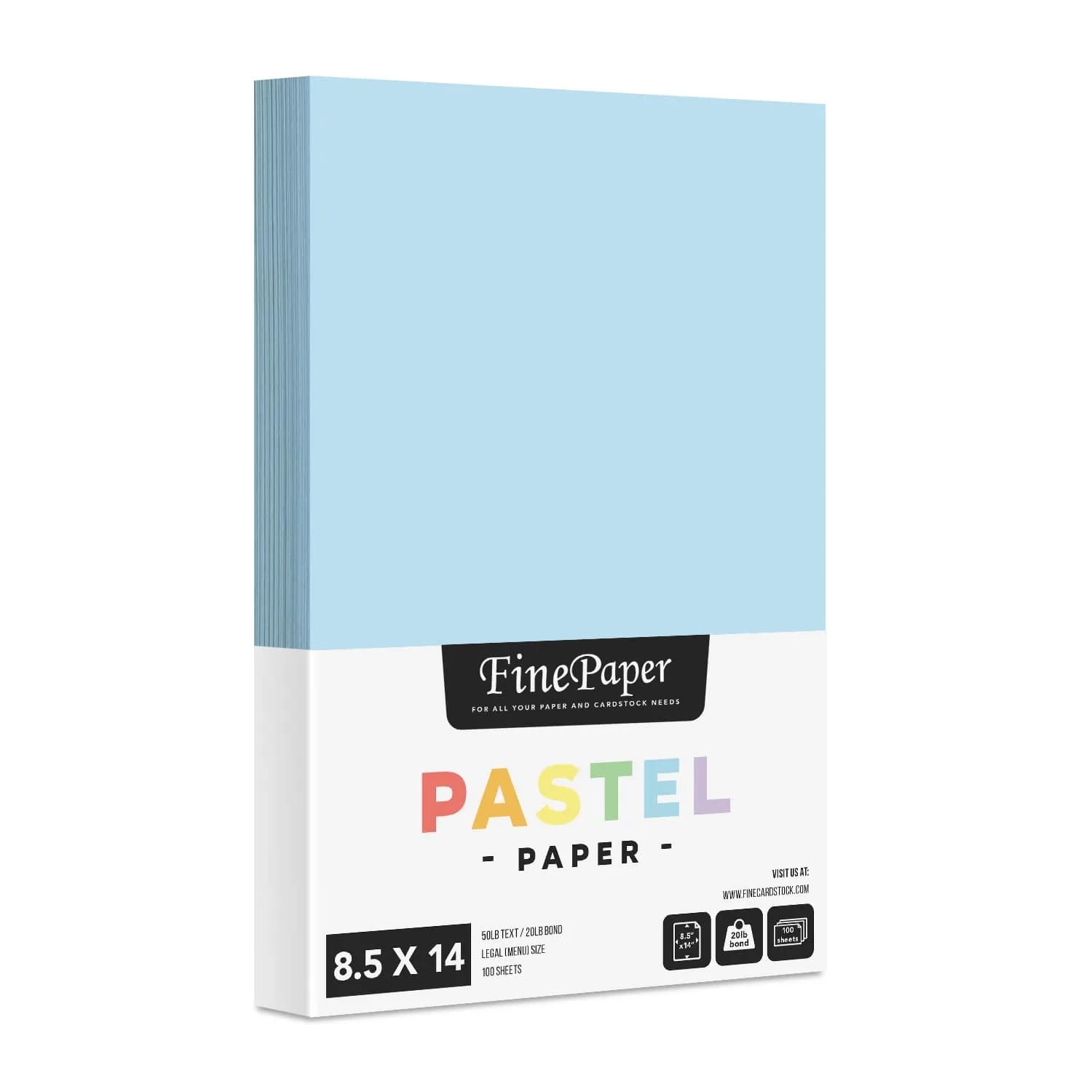 S Superfine Printing Blue Pastel Colored Menu Paper 8.5" x 14" | Premium Legal Size for Documents & Arts