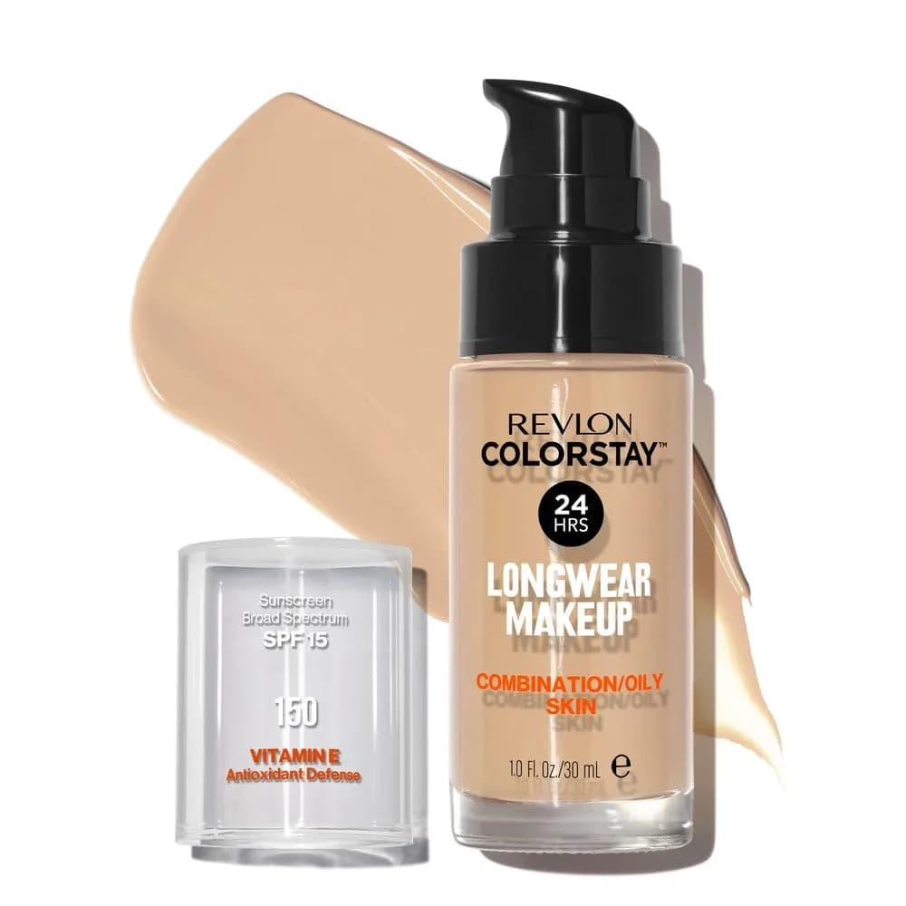Revlon Colorstay Makeup for Combination/Oily Skin SPF 15, Natural Tan, 30ml (1 Fl Oz) | Life-Tested 24-Hour Wear