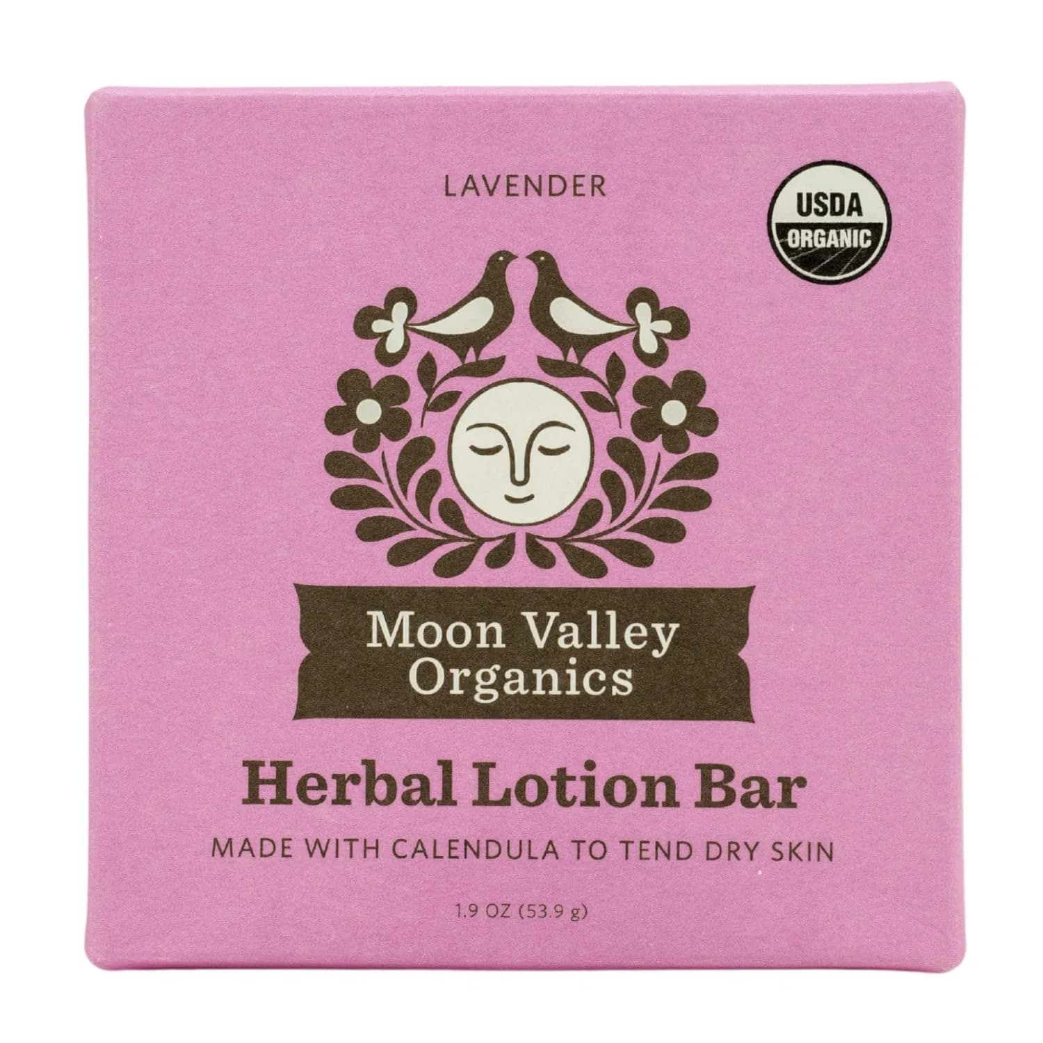 Moon Valley Organics Herbal Lotion Bar, Lavender | Soothing, Heat-Activated, Moisturizing for Dry & Sensitive Skin