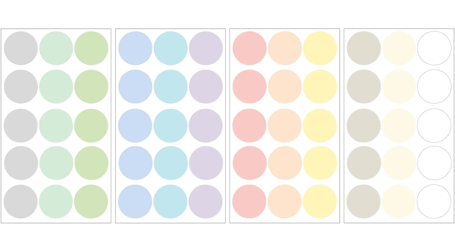 Wall Pops Pastel Confetti MiniPops Sticker Set | 60 Count, Repositionable Vinyl Dots