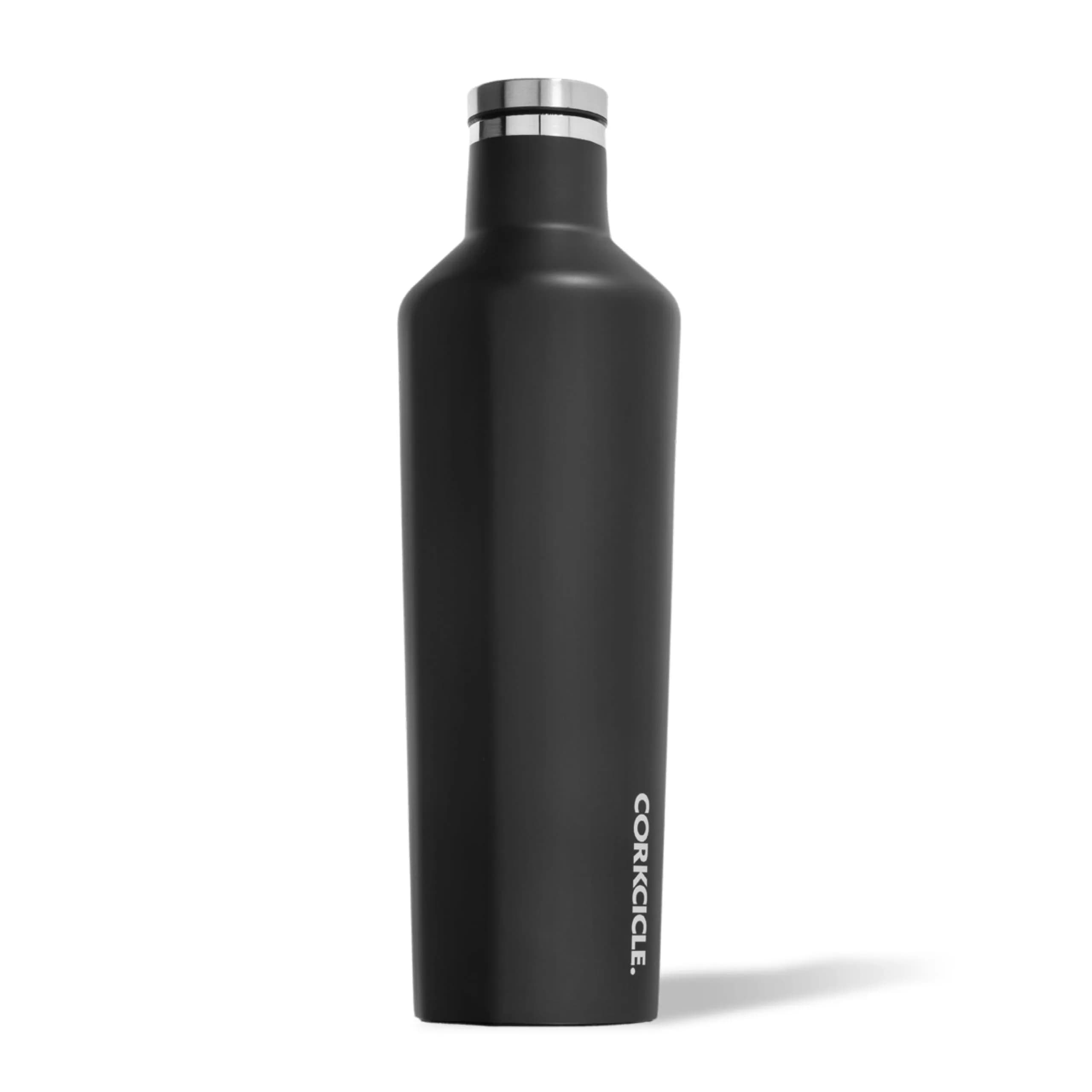Corkcicle Classic Canteen 750ml (25 oz) Triple Insulated Bottle, Black | Keeps Drinks Cold 25 Hrs, Hot 13 Hrs