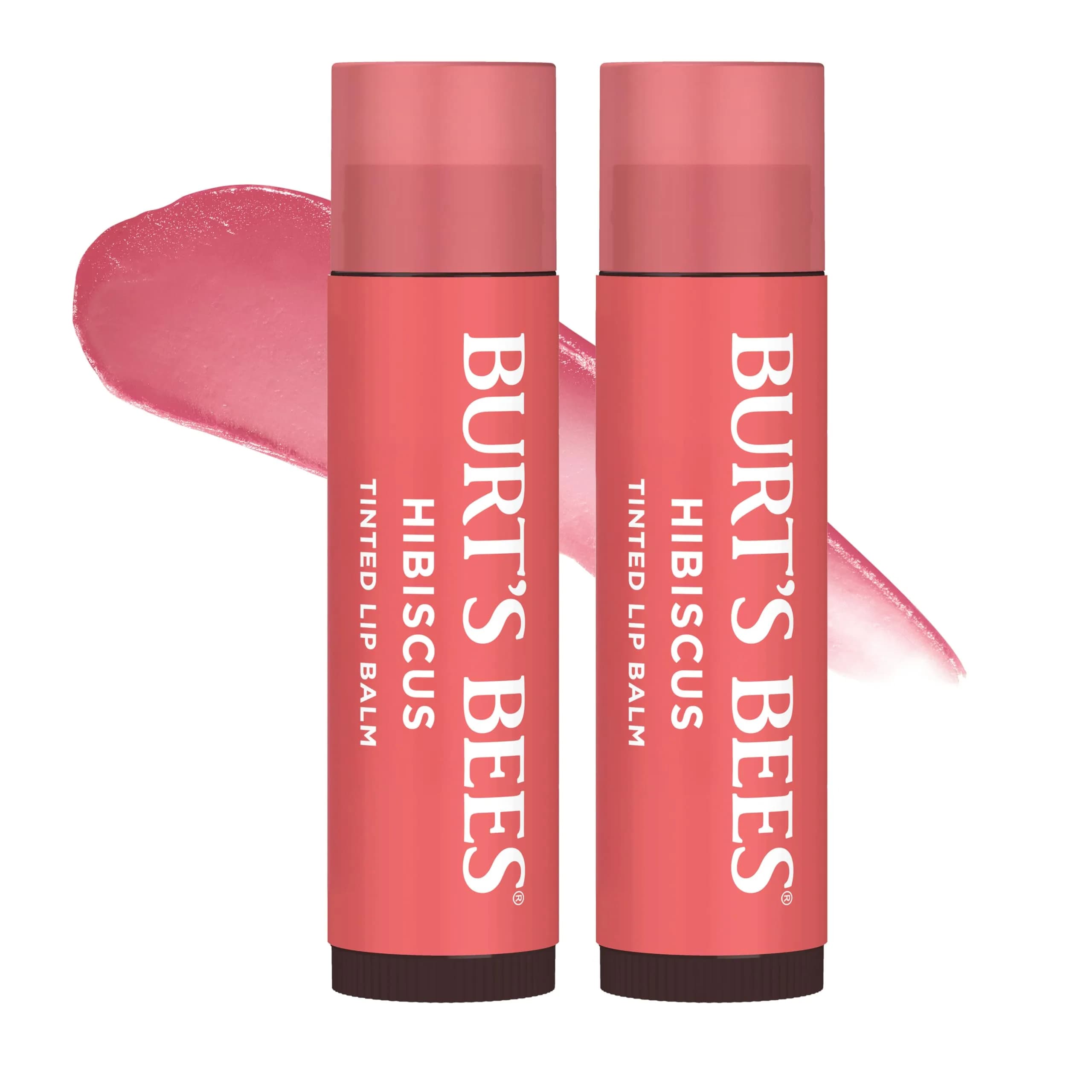 Burt's Bees Tinted Lip Balm Red Dahlia 2-Pack | Natural Origin, 8-Hour Moisture