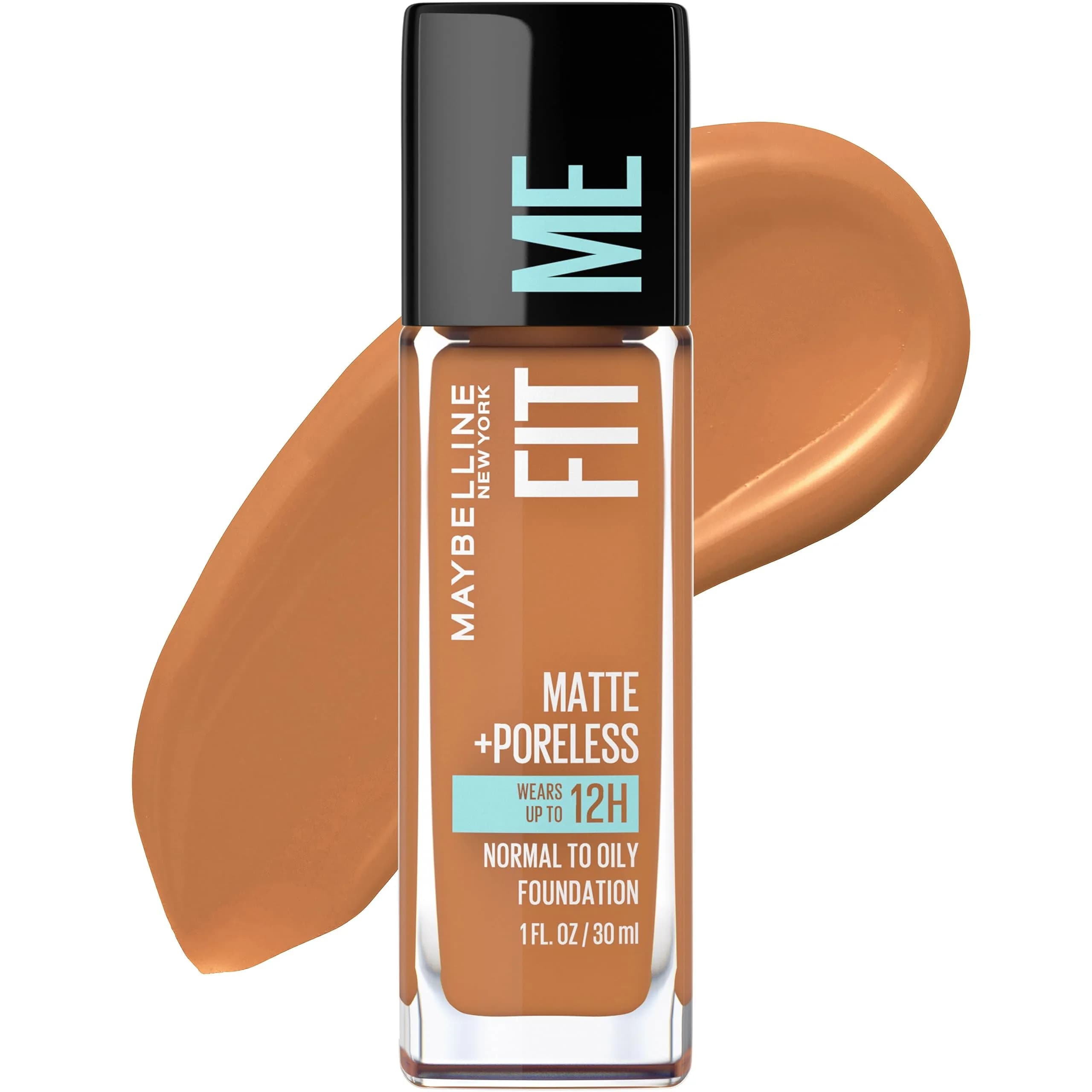 Maybelline Fit Me Matte + Poreless Liquid Foundation, Classic Tan, 2 fl oz (60 ml) | Oil-Free, Pore Minimizing
