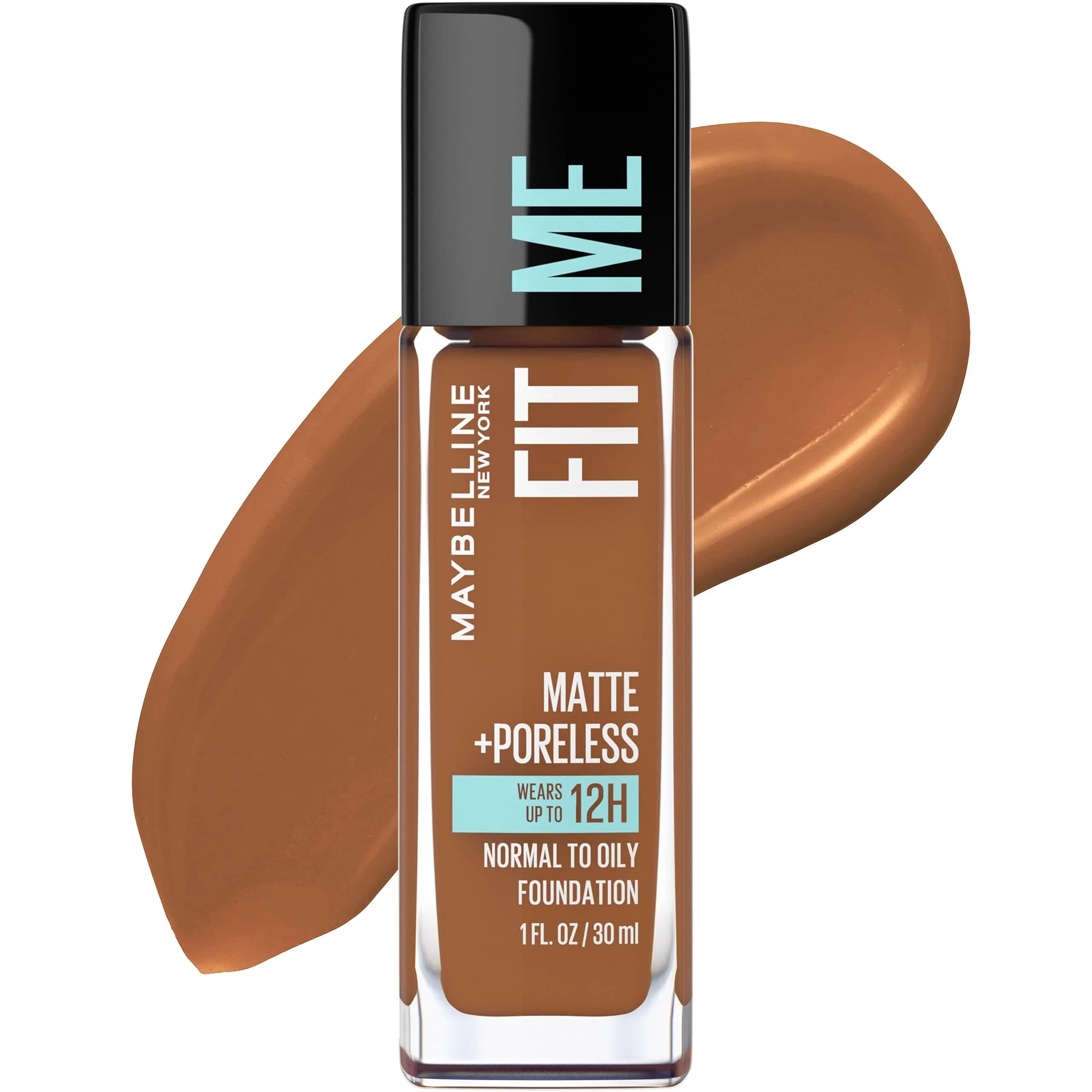 Maybelline Fit Me Matte + Poreless Liquid Foundation, Classic Tan, 2 fl oz (60 ml) | Oil-Free, Pore Minimizing