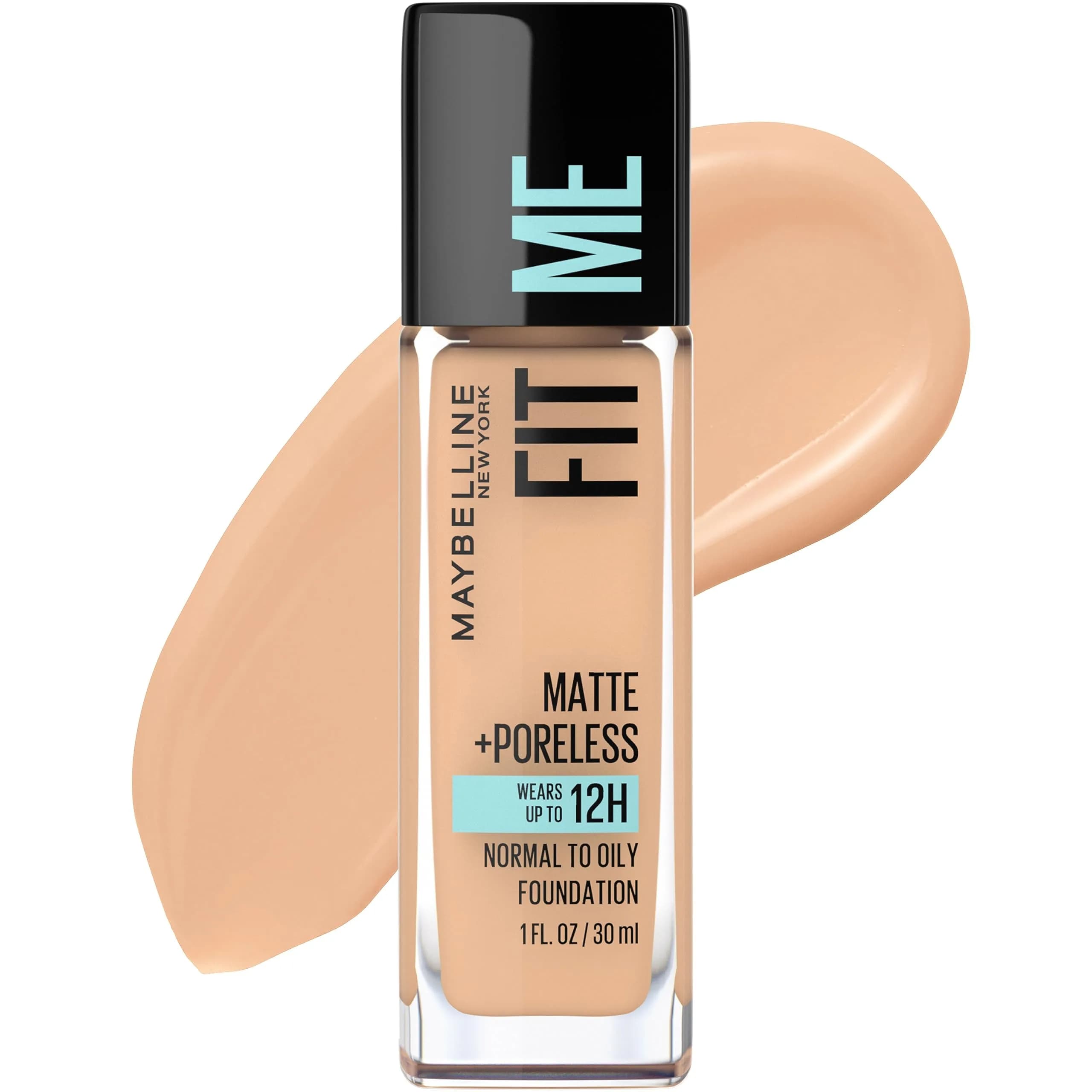 Maybelline Fit Me Matte + Poreless Liquid Foundation, Classic Tan, 2 fl oz (60 ml) | Oil-Free, Pore Minimizing