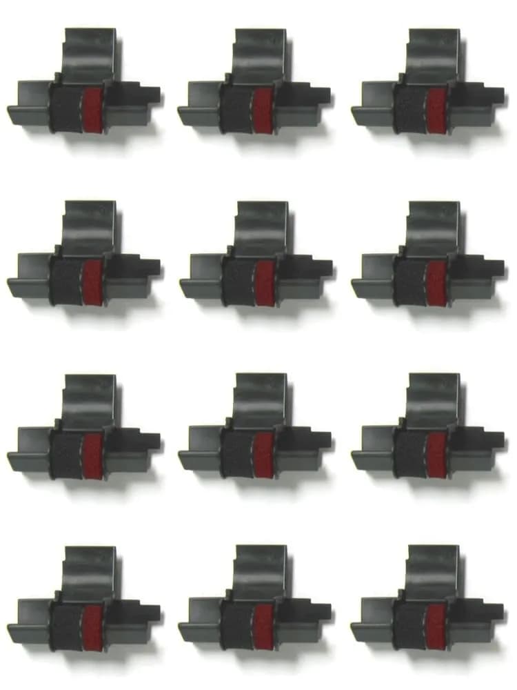 Compumatic Calculator Ink Roller Black/Red 12-Pack | Replaces IR40T CP13 EA772R - main product image