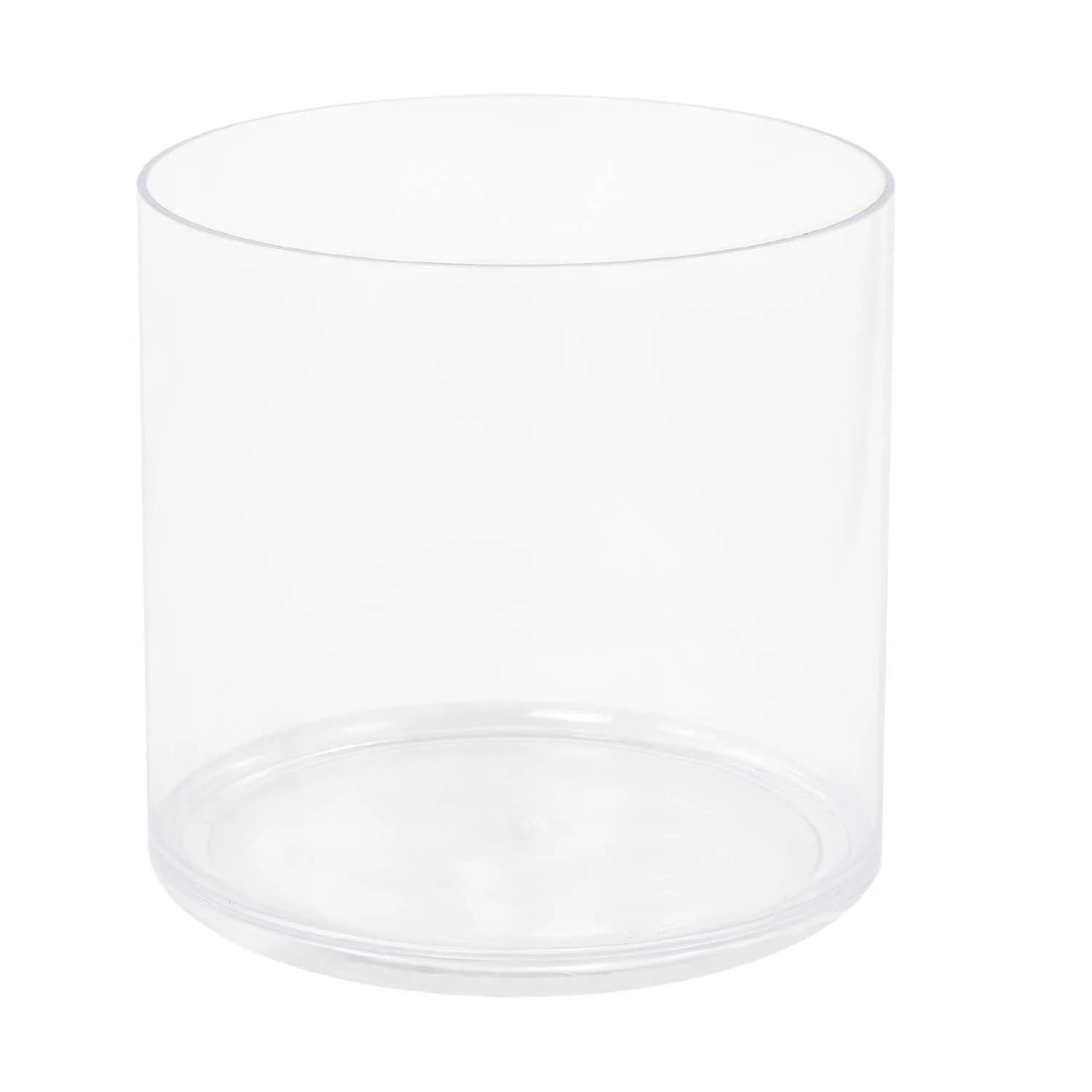 Royal Imports Acrylic Cylinder Flower Vase 5"x5" | Non-Breakable, Clear, Modern