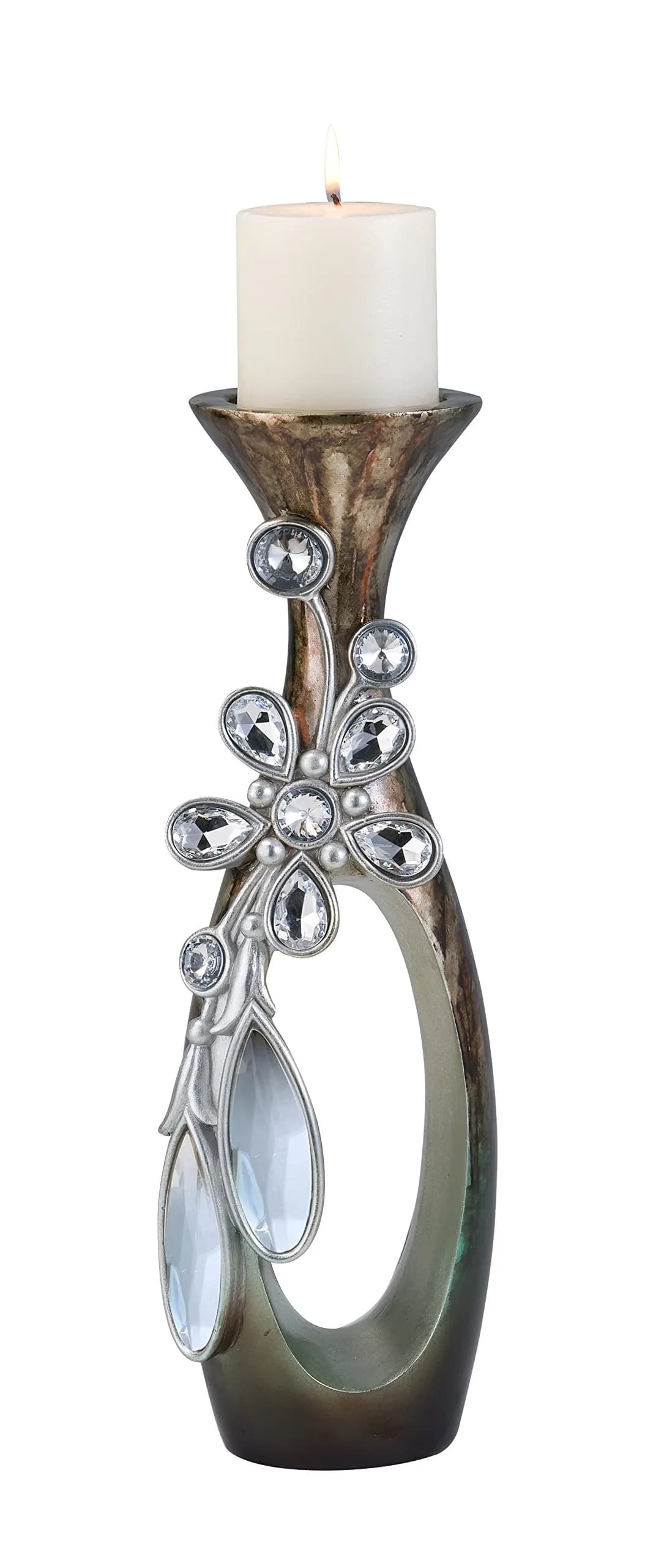 OK Lighting Belleria Candlestick Holder 5" (12.7 cm) | Decorative Tabletop Accent for Dining Tables and Mantels - main product image