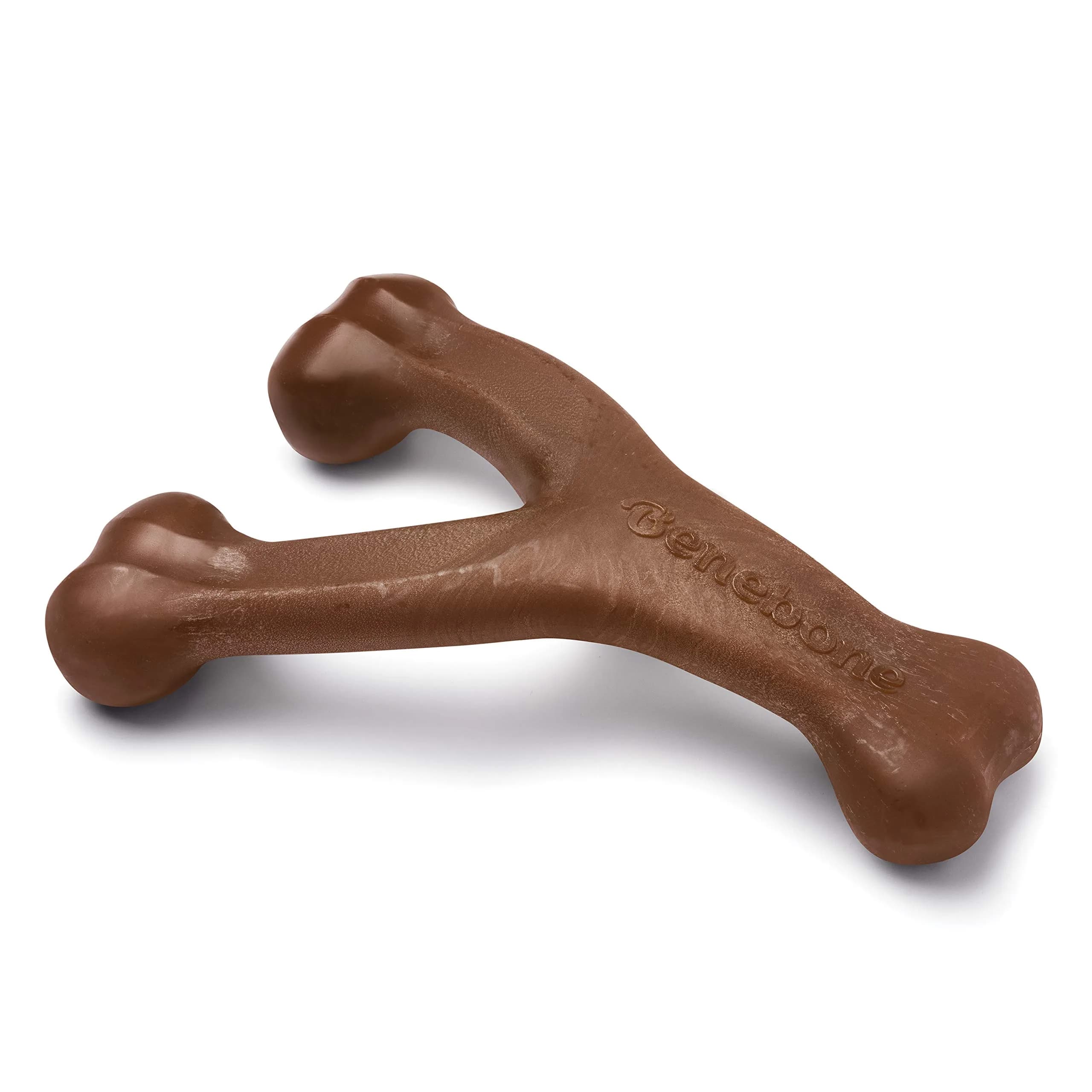 Benebone Wishbone Durable Dog Chew Toy for Aggressive Chewers, Real Peanut, 204 g (0.45 lb) | Made in USA, Large - main product image