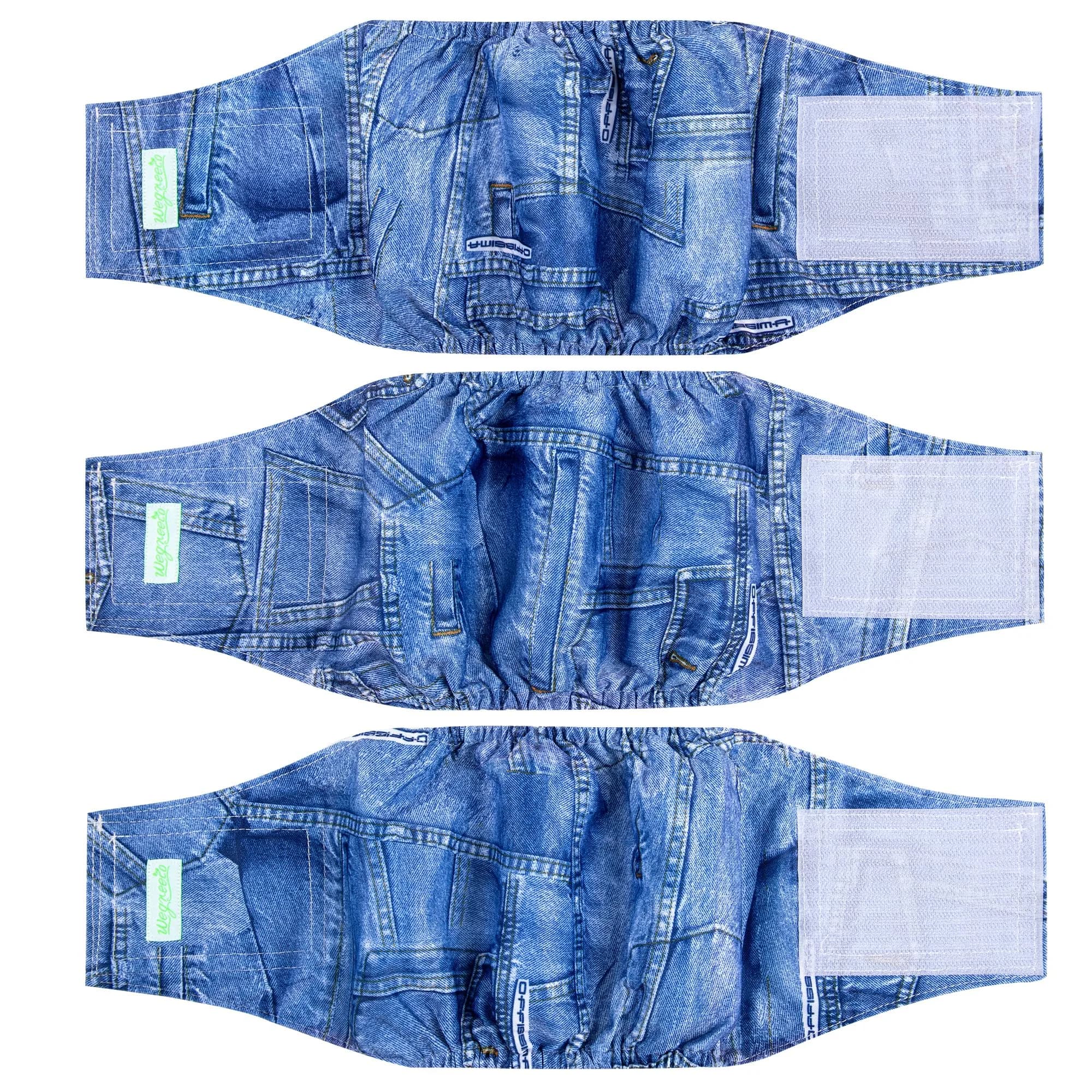 wegreeco Washable Male Dog Belly Band (Stylish Pattern) - Pack of 3 - Dog Diapers Male - Washable Male Dog Belly Wrap (Dinosaur Fossils, Medium)