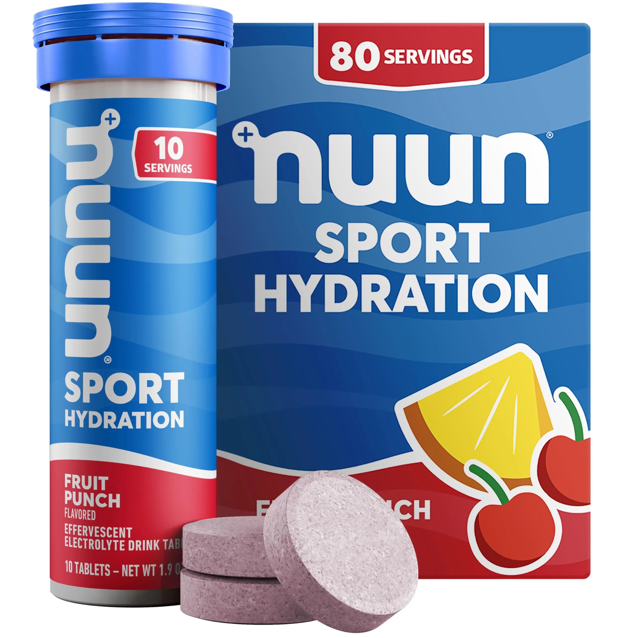 Nuun Sport Electrolyte Tablets Fruit Punch 80 Servings | Hydration Support for Active Lifestyles - main product image