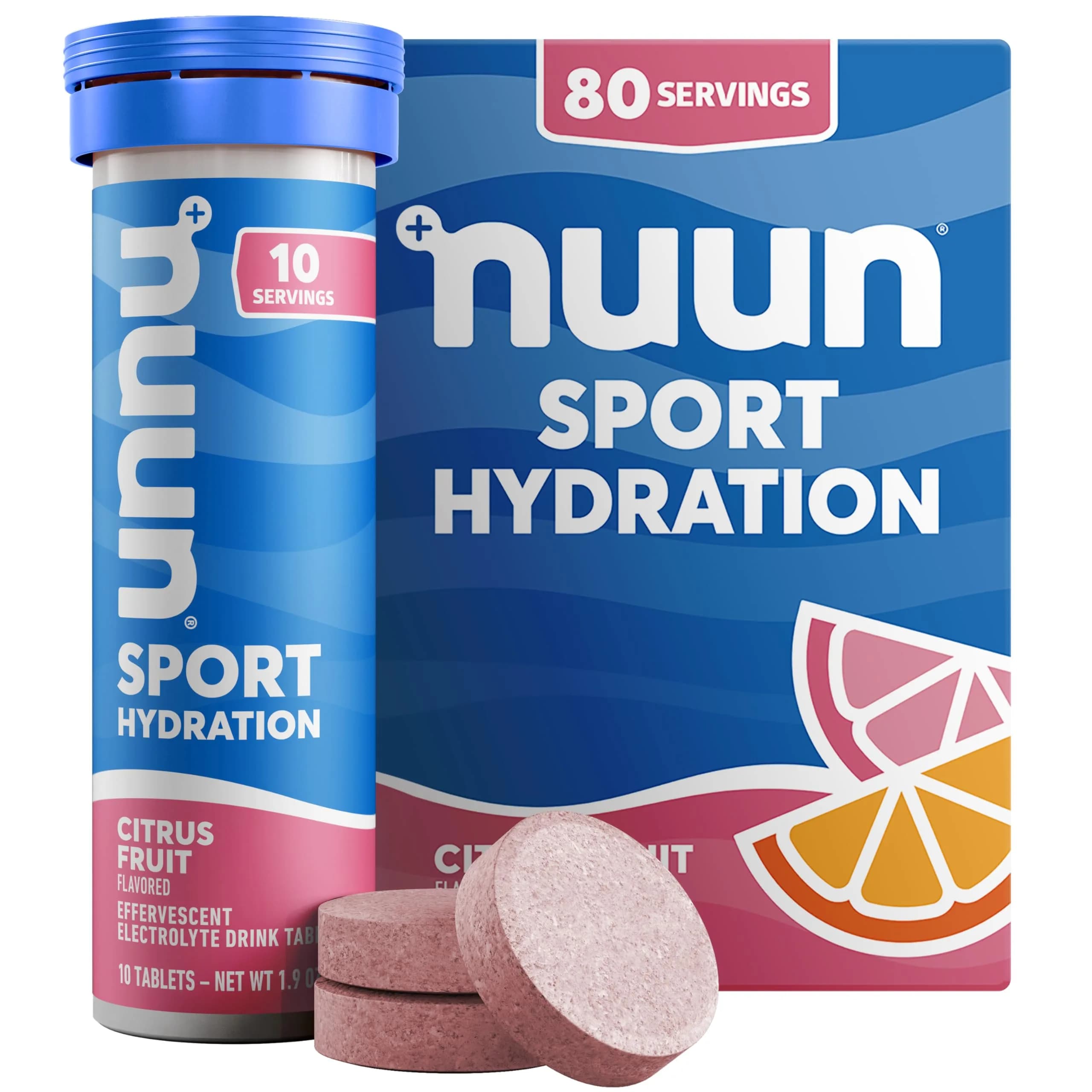 Nuun Sport Electrolyte Drink Tabs Citrus Fruit 8 Count | Hydration Support with Essential Electrolytes - main product image